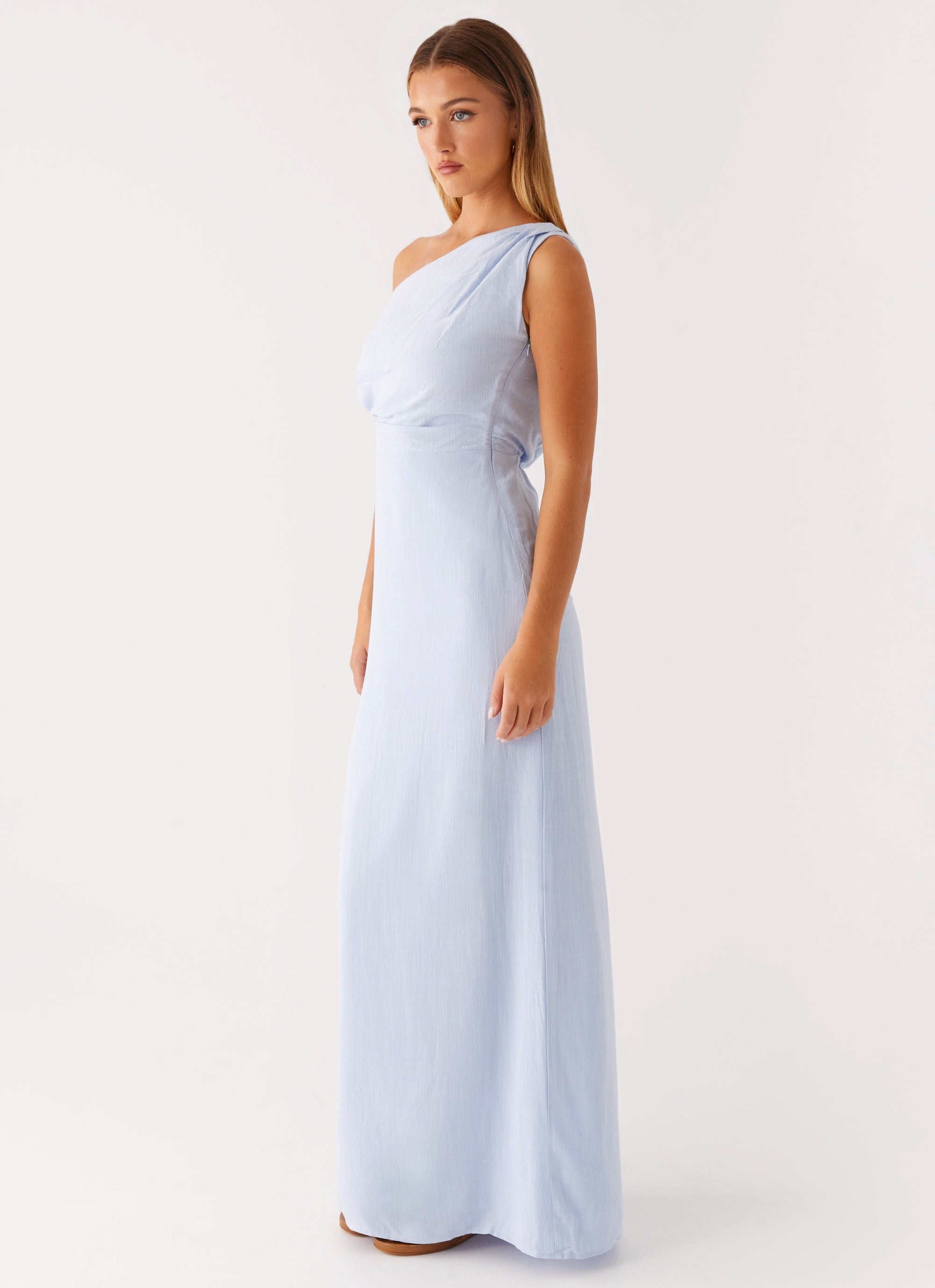 Lady Love Linen Maxi Dress - Blue