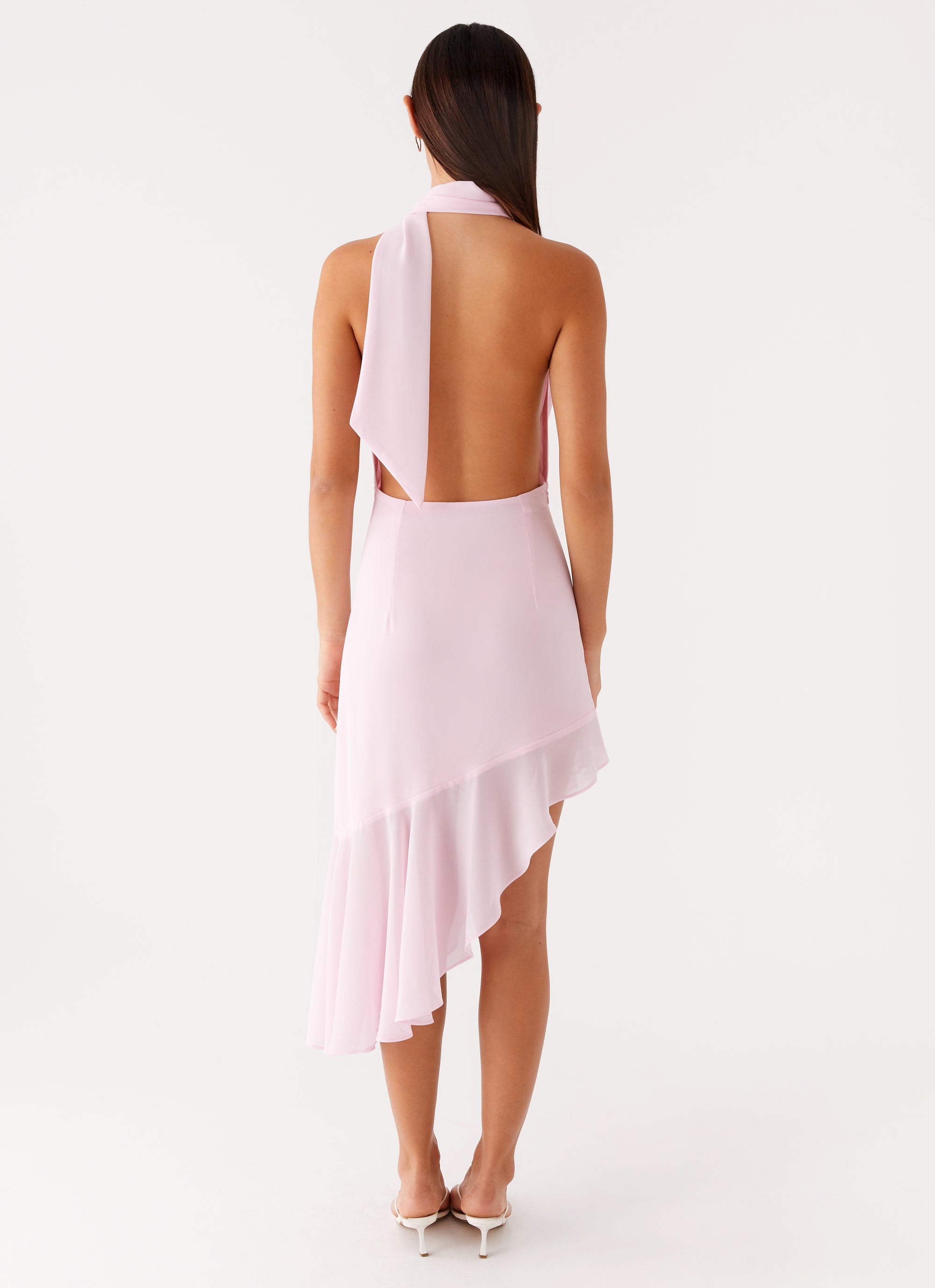 Layna Scarf Midi Dress - Pink