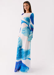 Lorde Maxi Dress - Cerulean Bloom