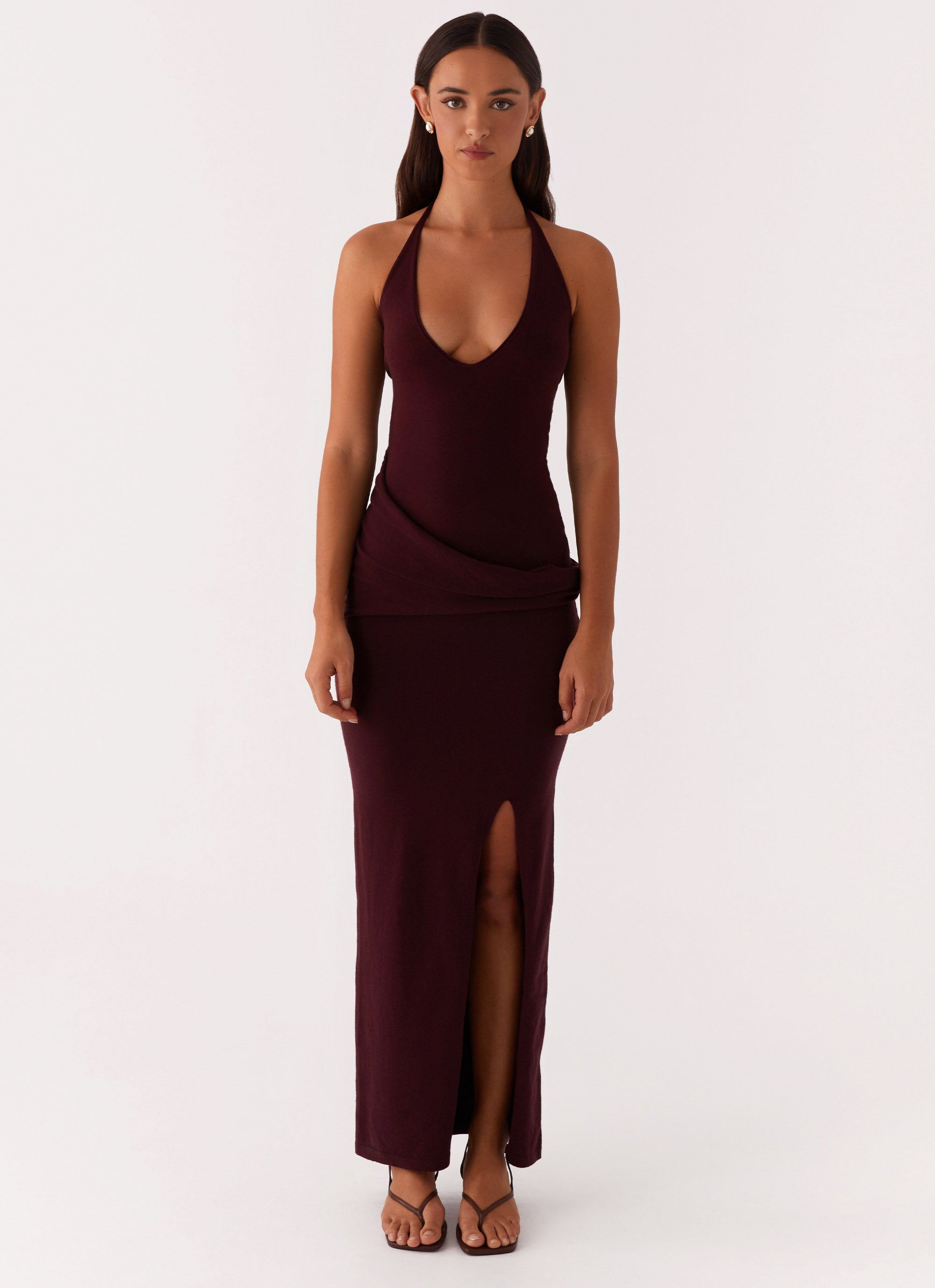Lucky You Knit Maxi Dress - Mulberry