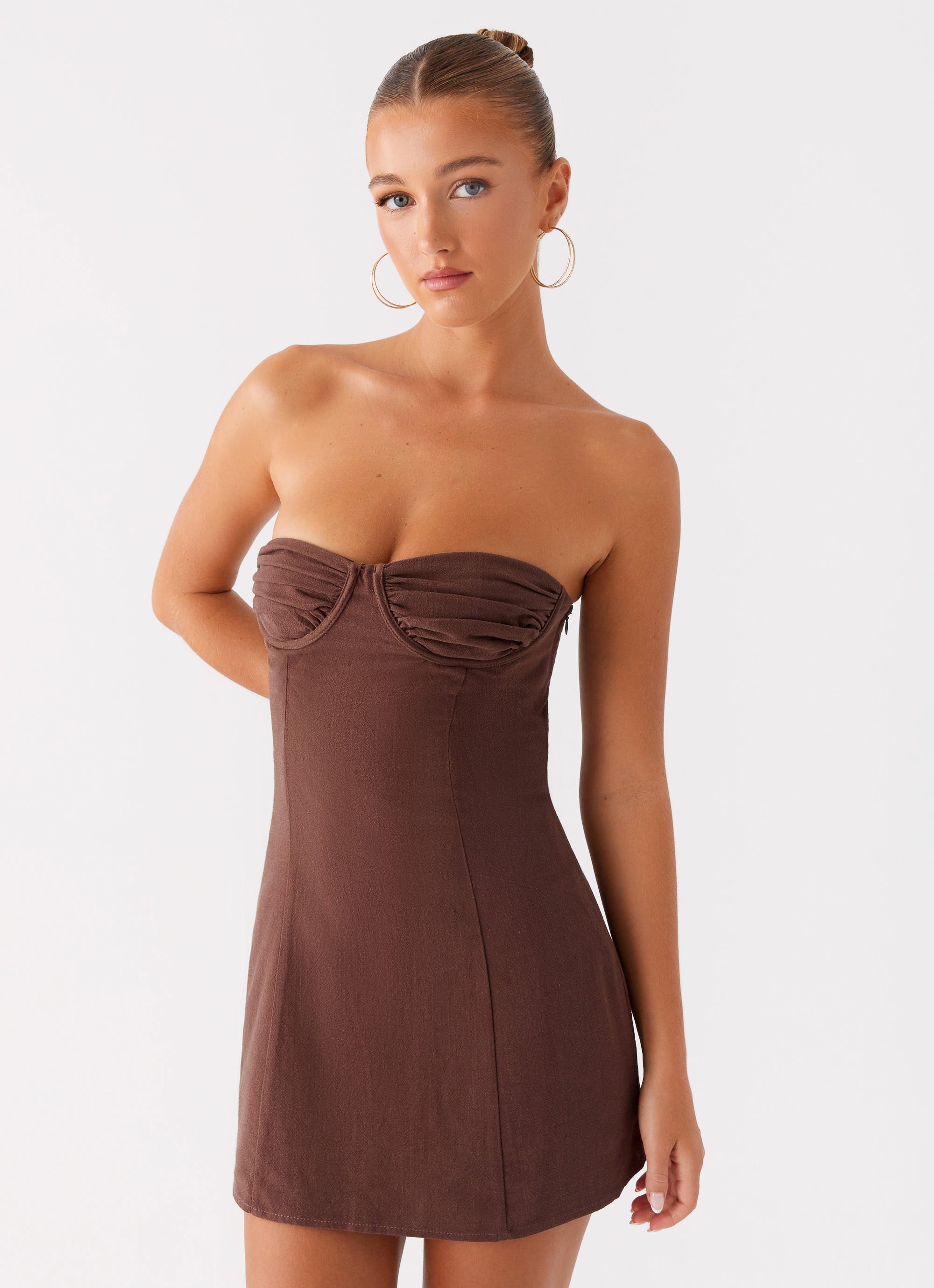 Ludo Mini Dress - Chocolate