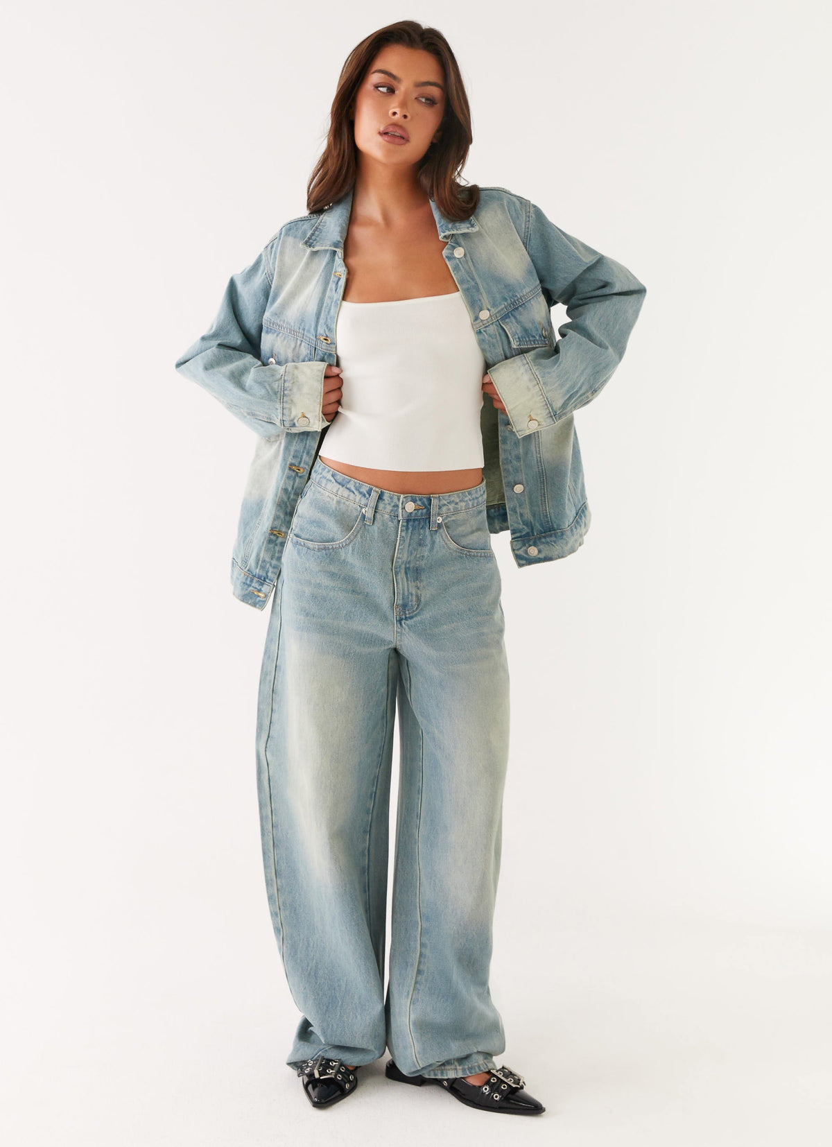 Maxwell Baggy Denim Jeans - Washed Blue