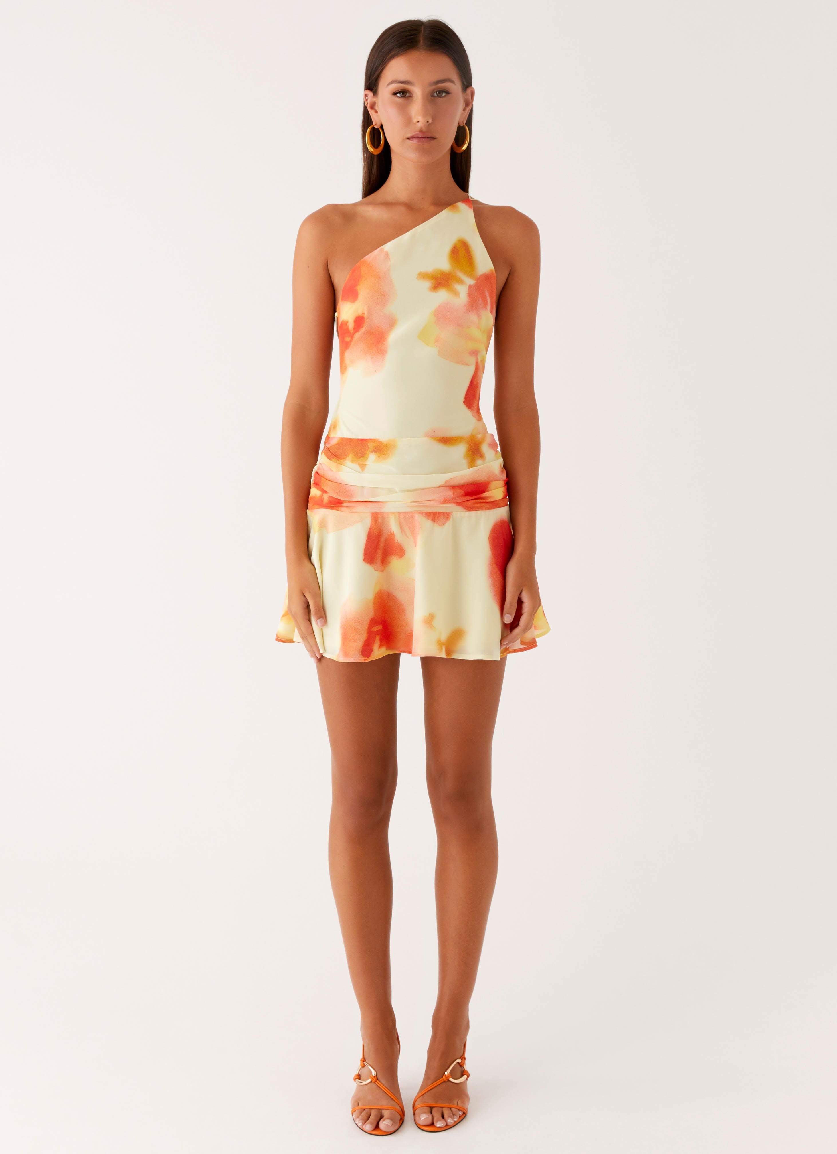 Meah Backless Mini Dress - Mimosa Blossom