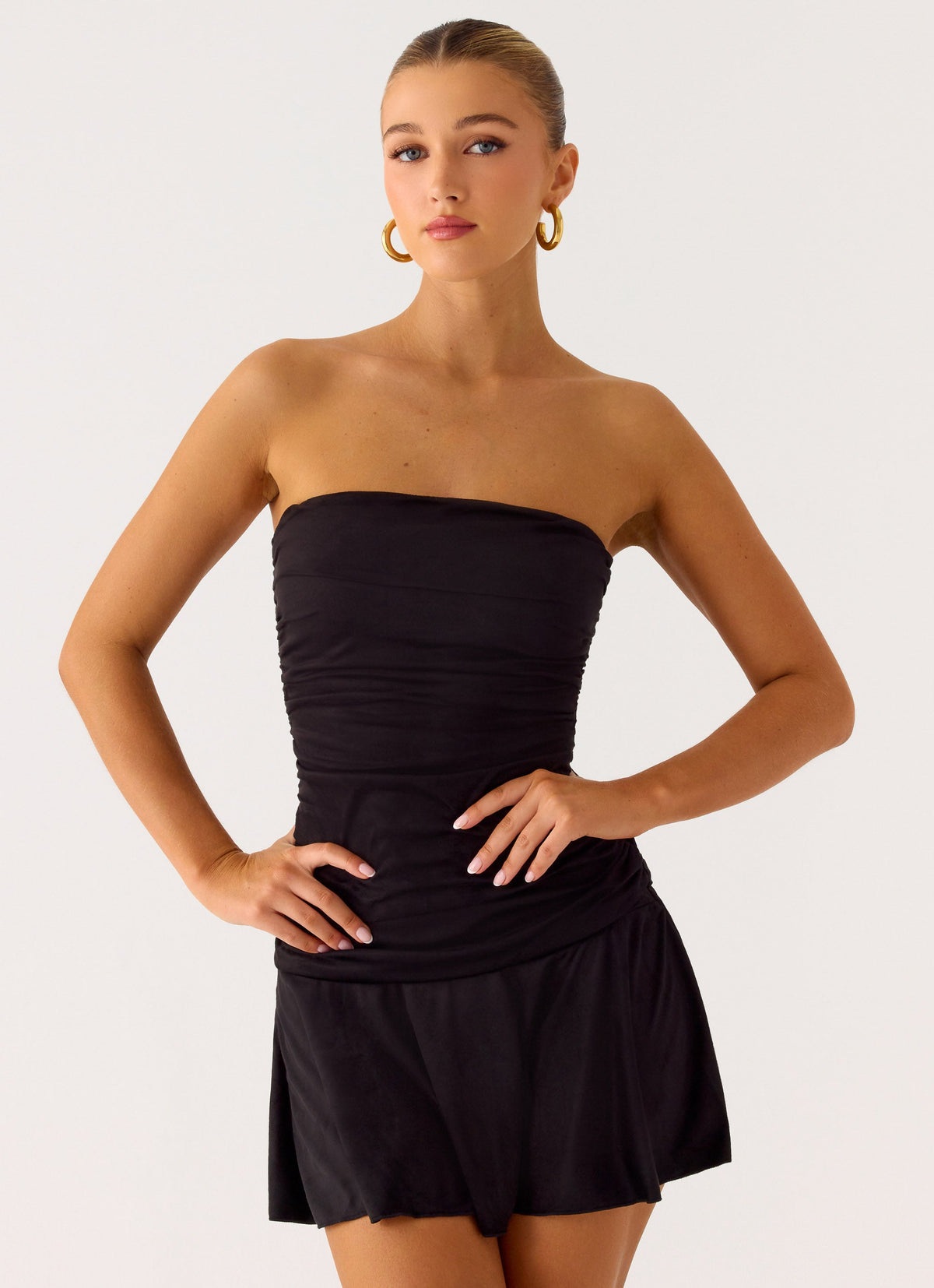 Meridella Strapless Mini Dress - Black