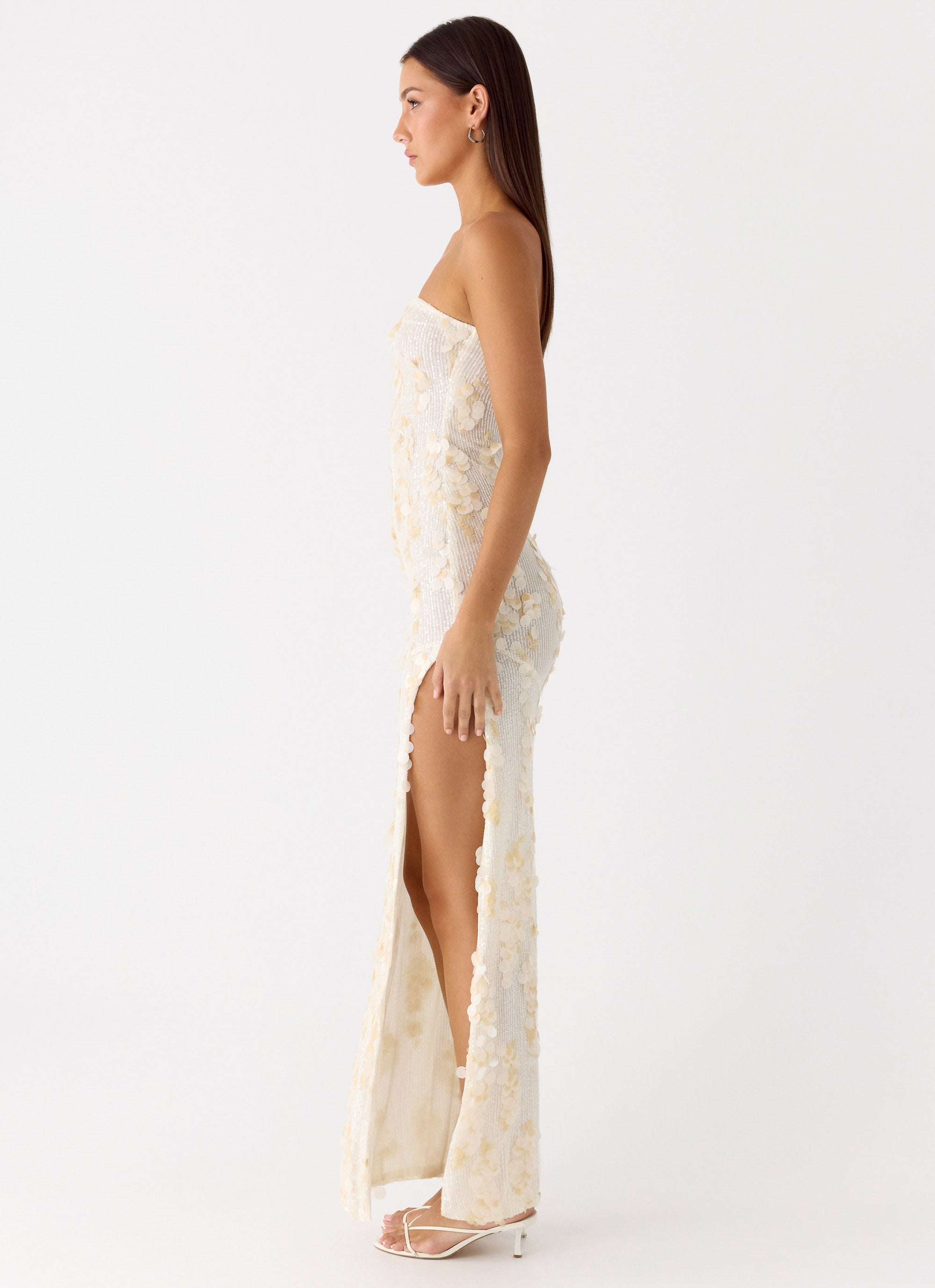 Minni Sequin Maxi Dress - Ivory