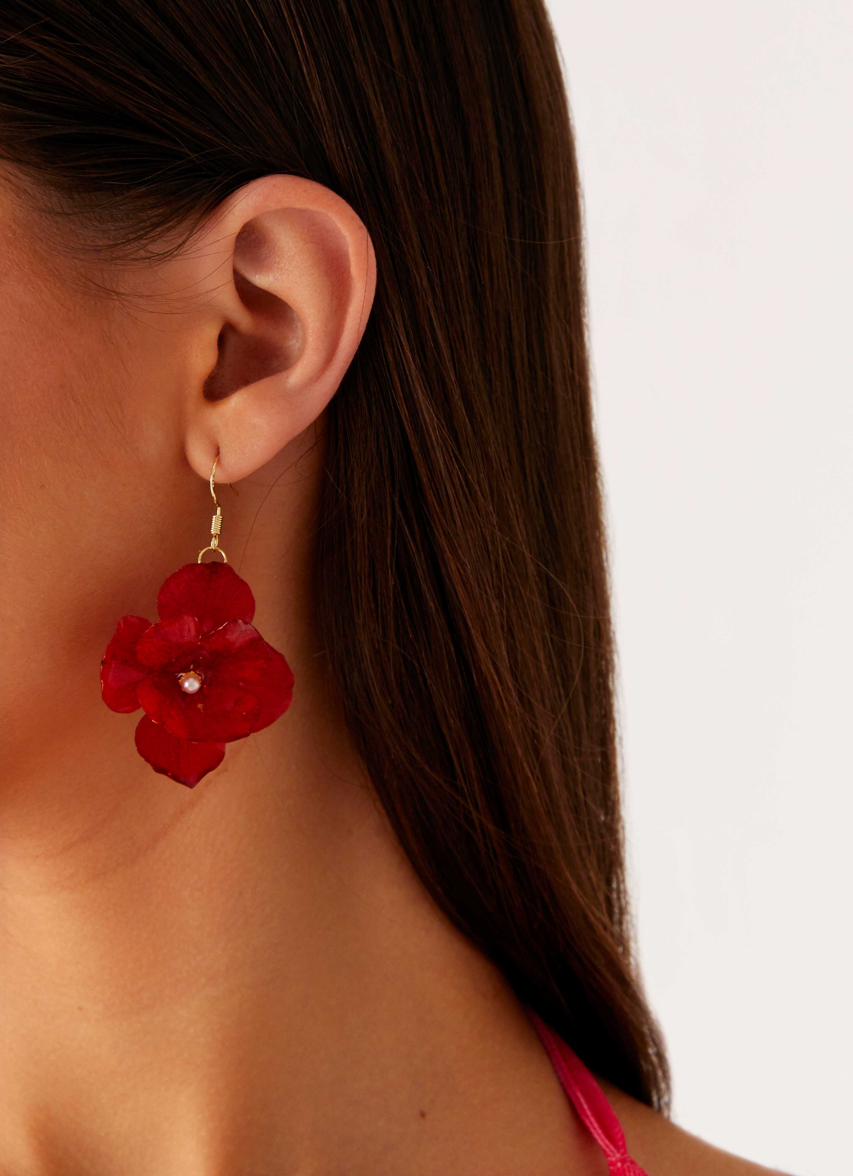 Mona Earrings - Red