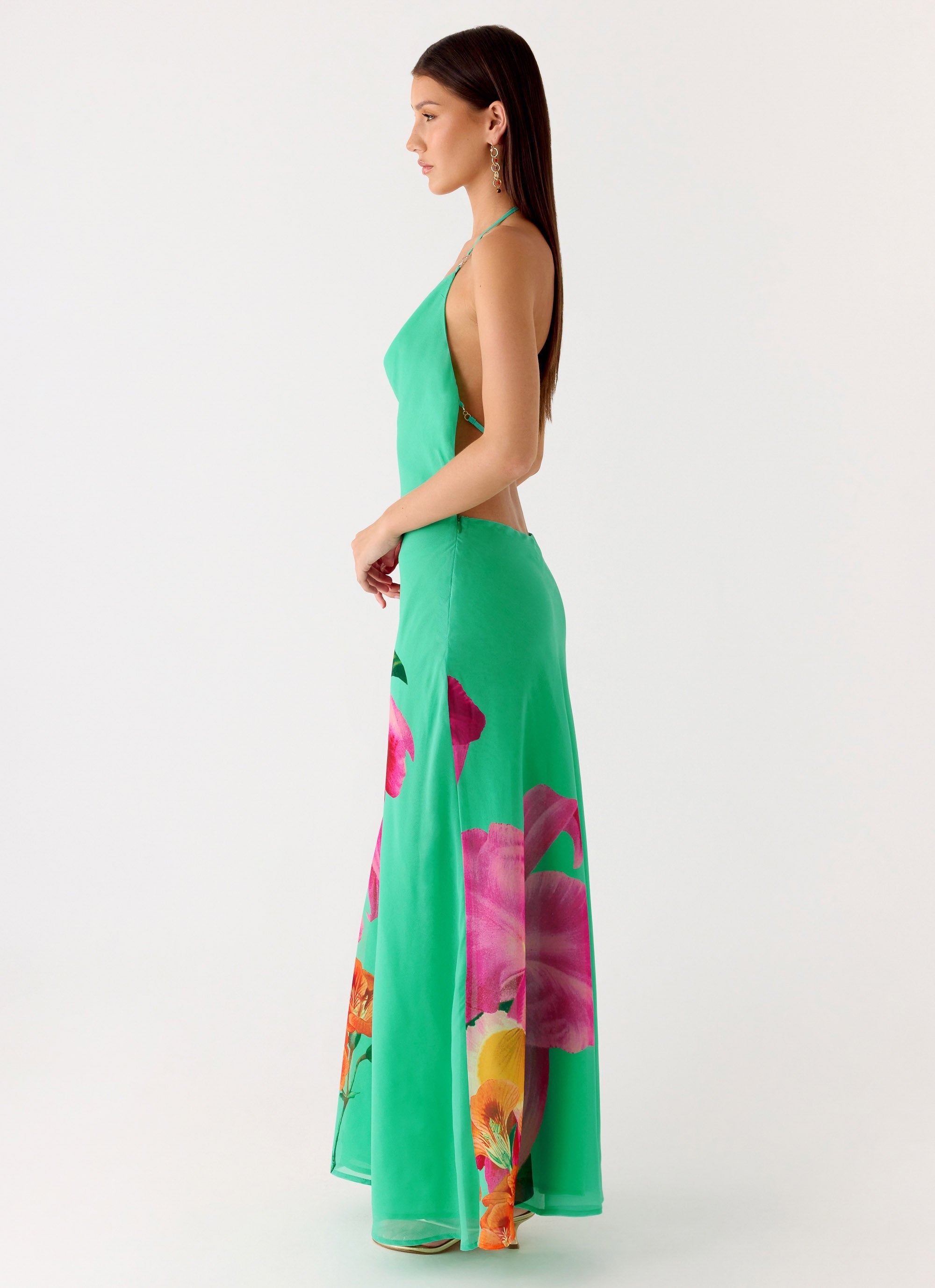 Morning Crush Cowl Maxi Dress - Jungle Bloom