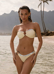 Nixie Strapless Bikini Top - Yellow