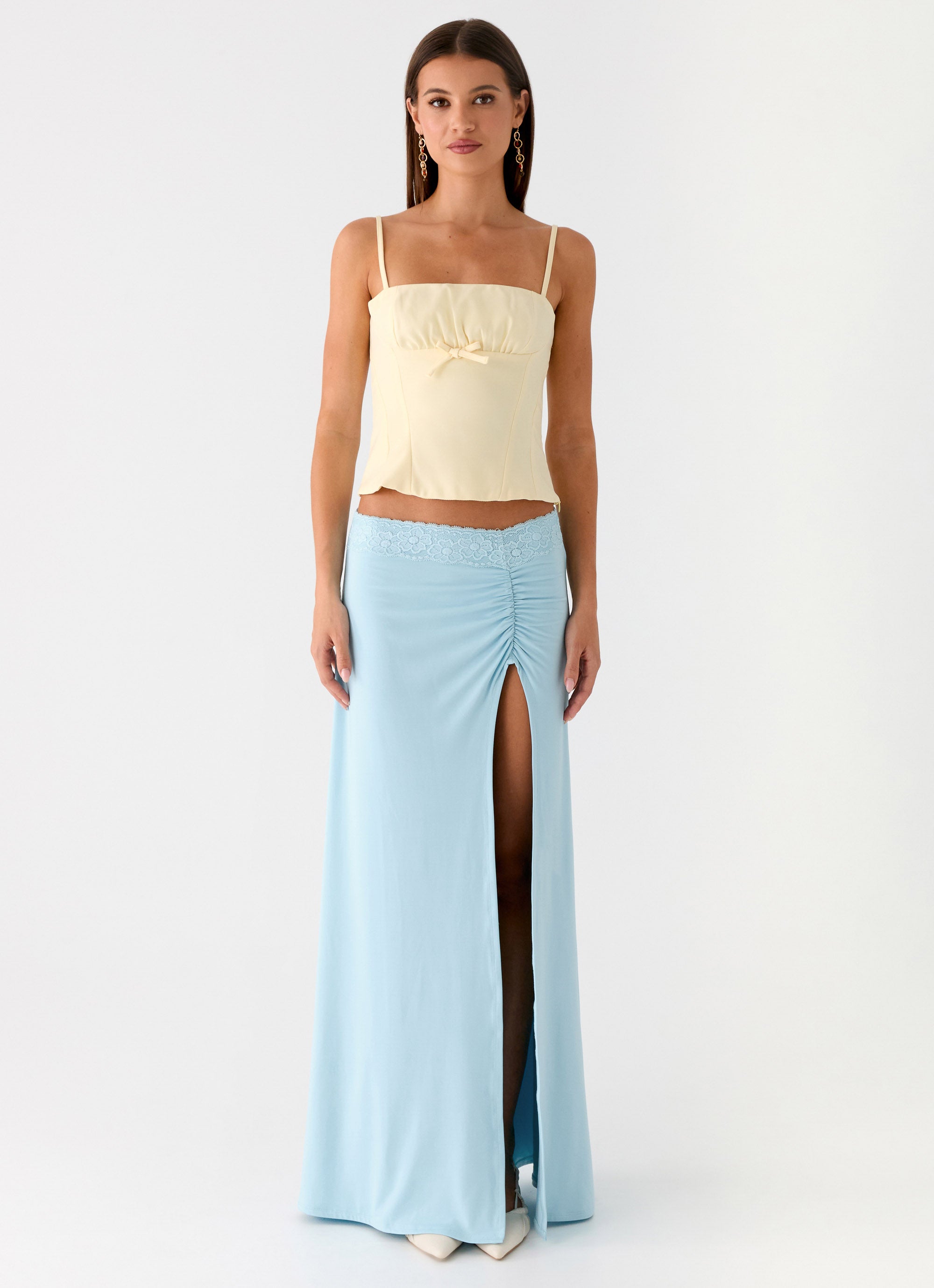 Ocean Plunge Maxi Skirt - Blue