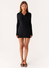 Off Duty Polo Dress - Black