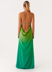 Opposites Attract Maxi Dress - Green Ombre