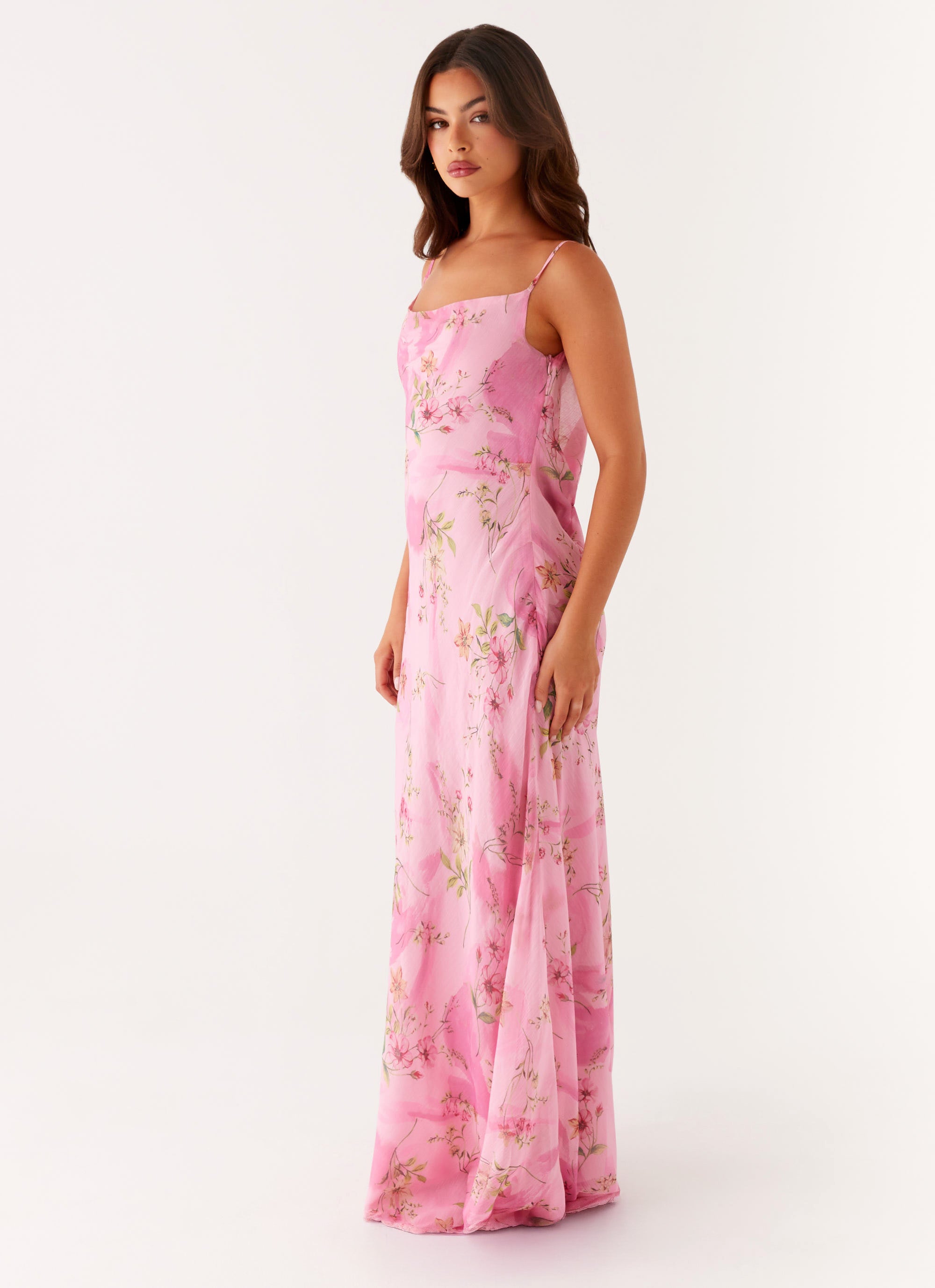 Orlando Maxi Dress - Pink Floral Print