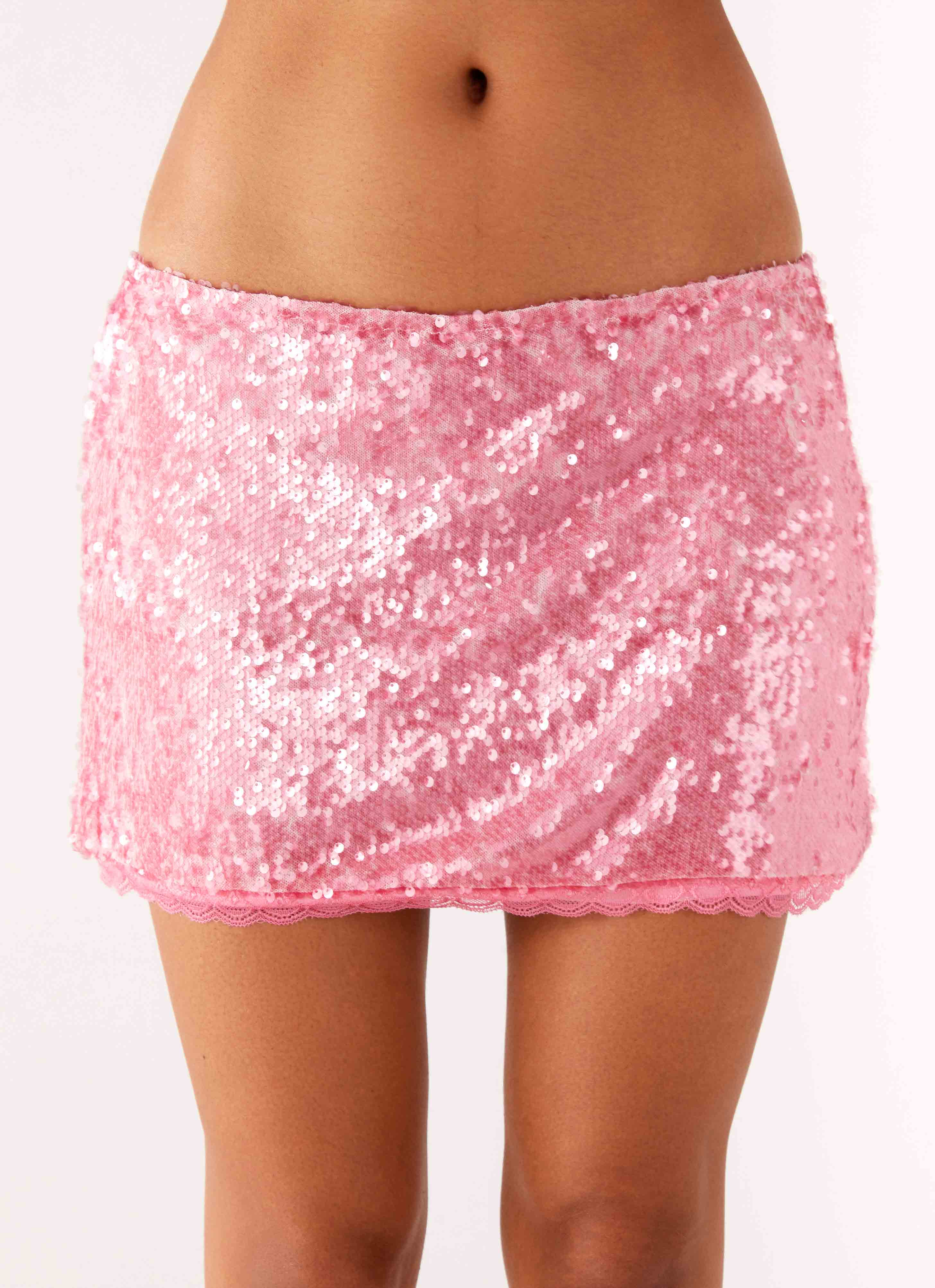 Palila Sequin Mini Skirt - Pink