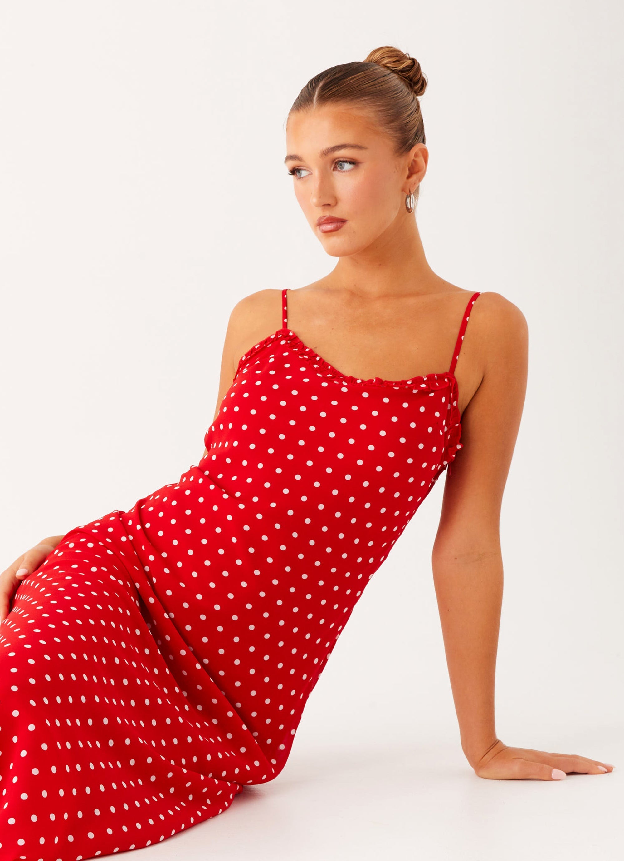 Pareo Maxi Dress - Red Polka Dot