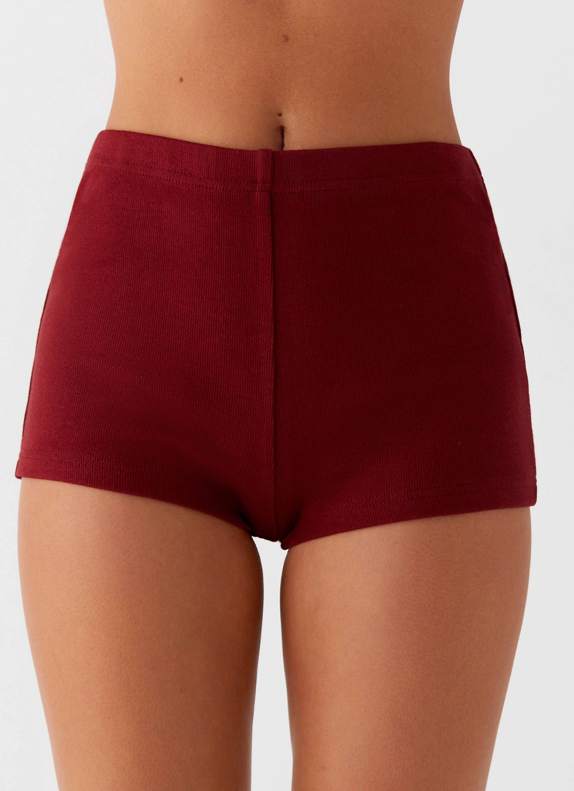 Spectate Mini Shorts - Maroon