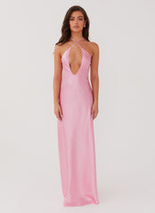 Noir Symphony Maxi Dress - Pink