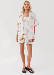Sweet Relief Oversized Linen Shirt - Banchetto