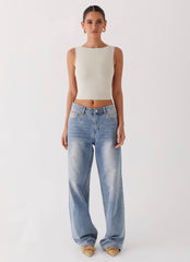 Saskie Crop Top - Ivory