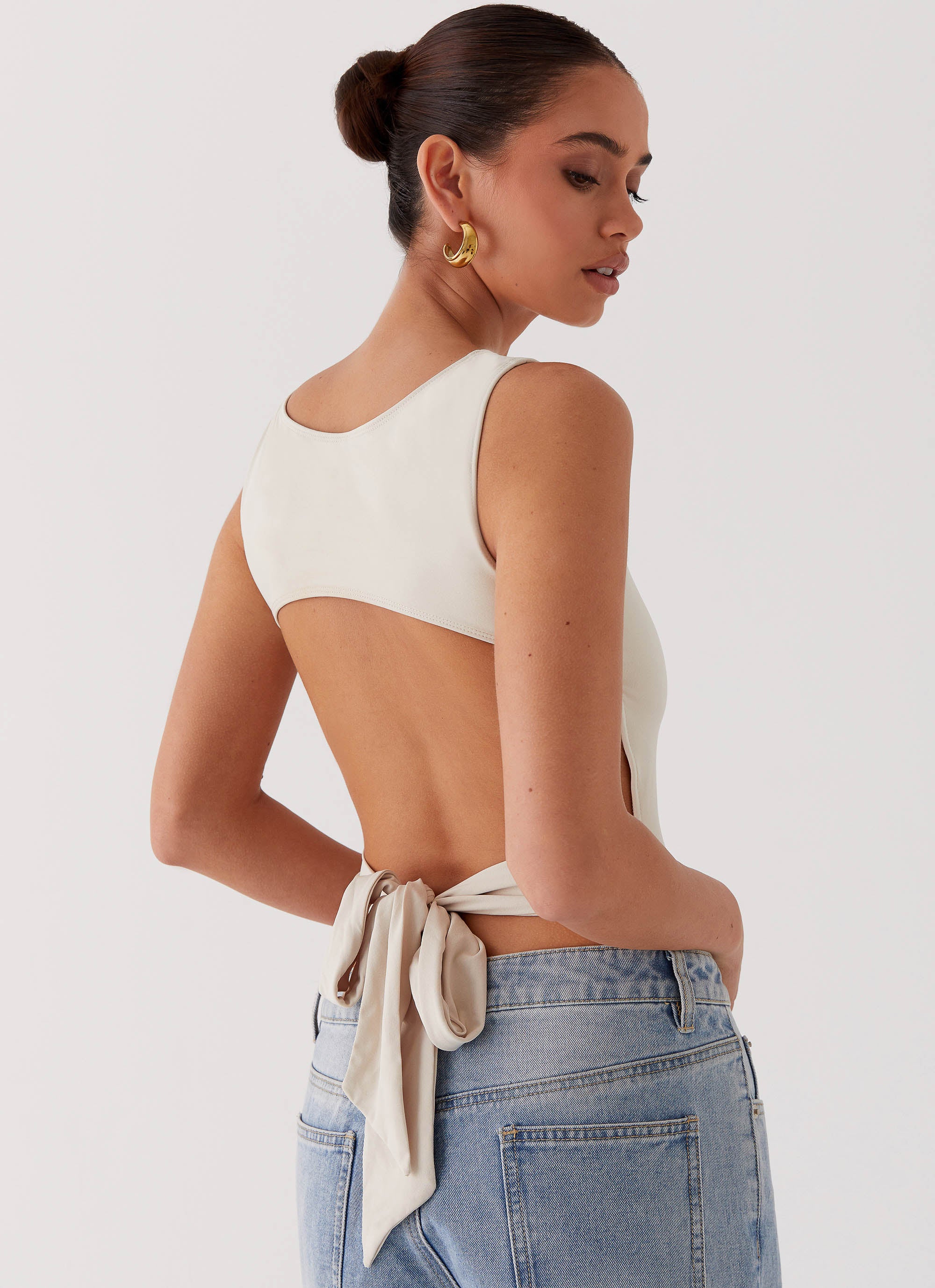 Saskie Crop Top - Ivory