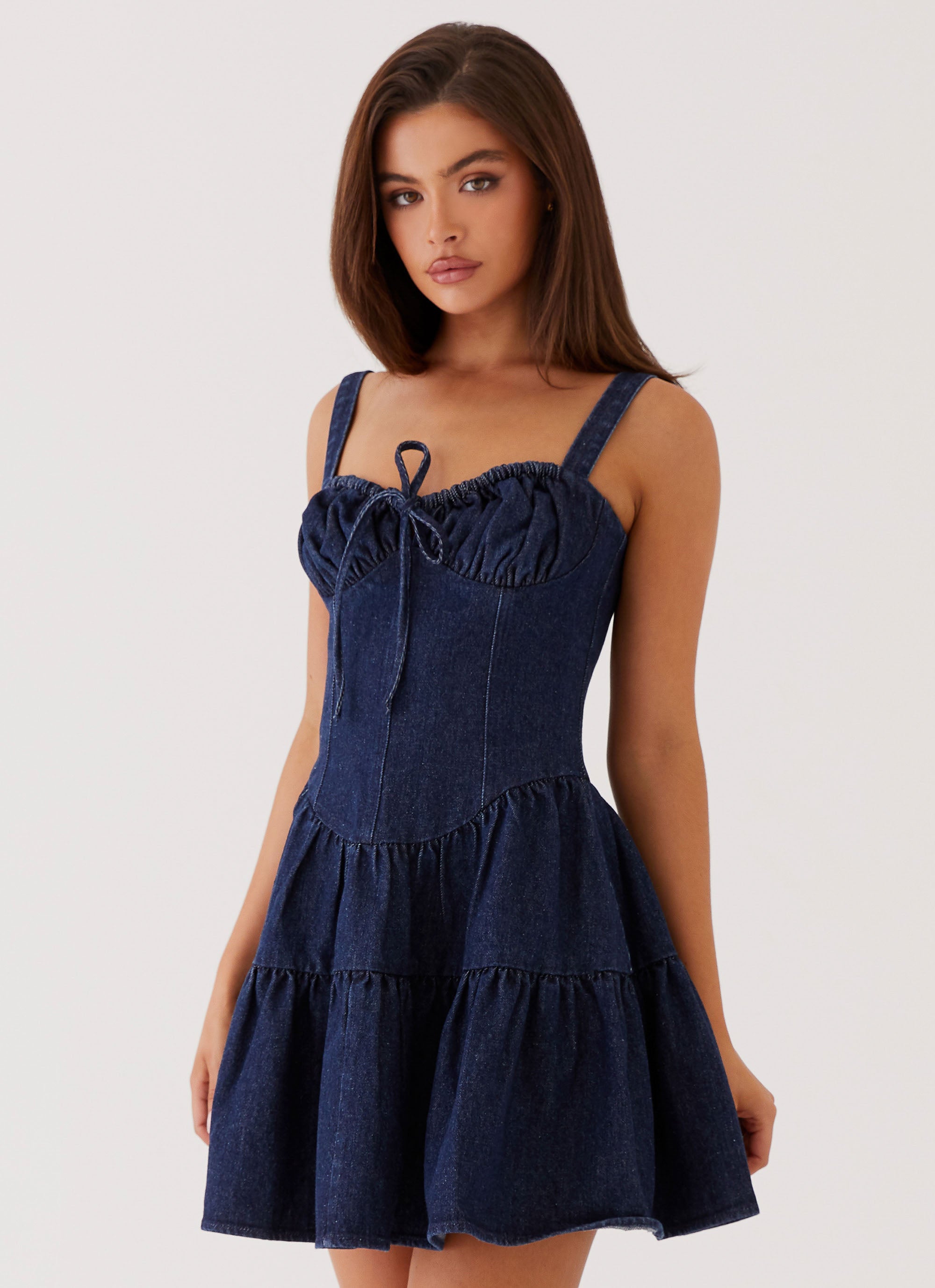 Lucie Denim Mini Dress - Indigo