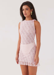 Ballet Slipper Mini Dress - Baby Pink