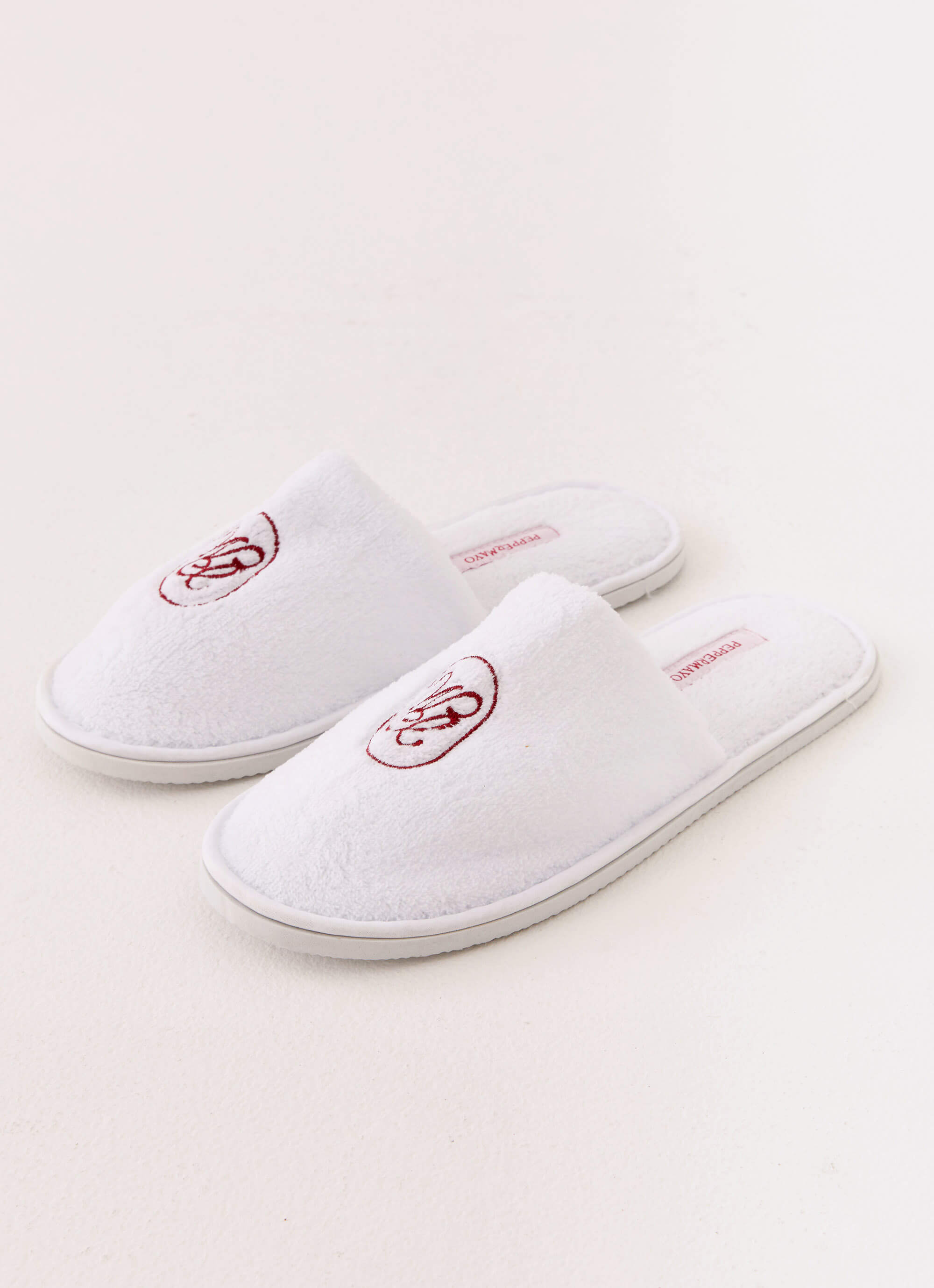Peppermayo Branded Slippers - White