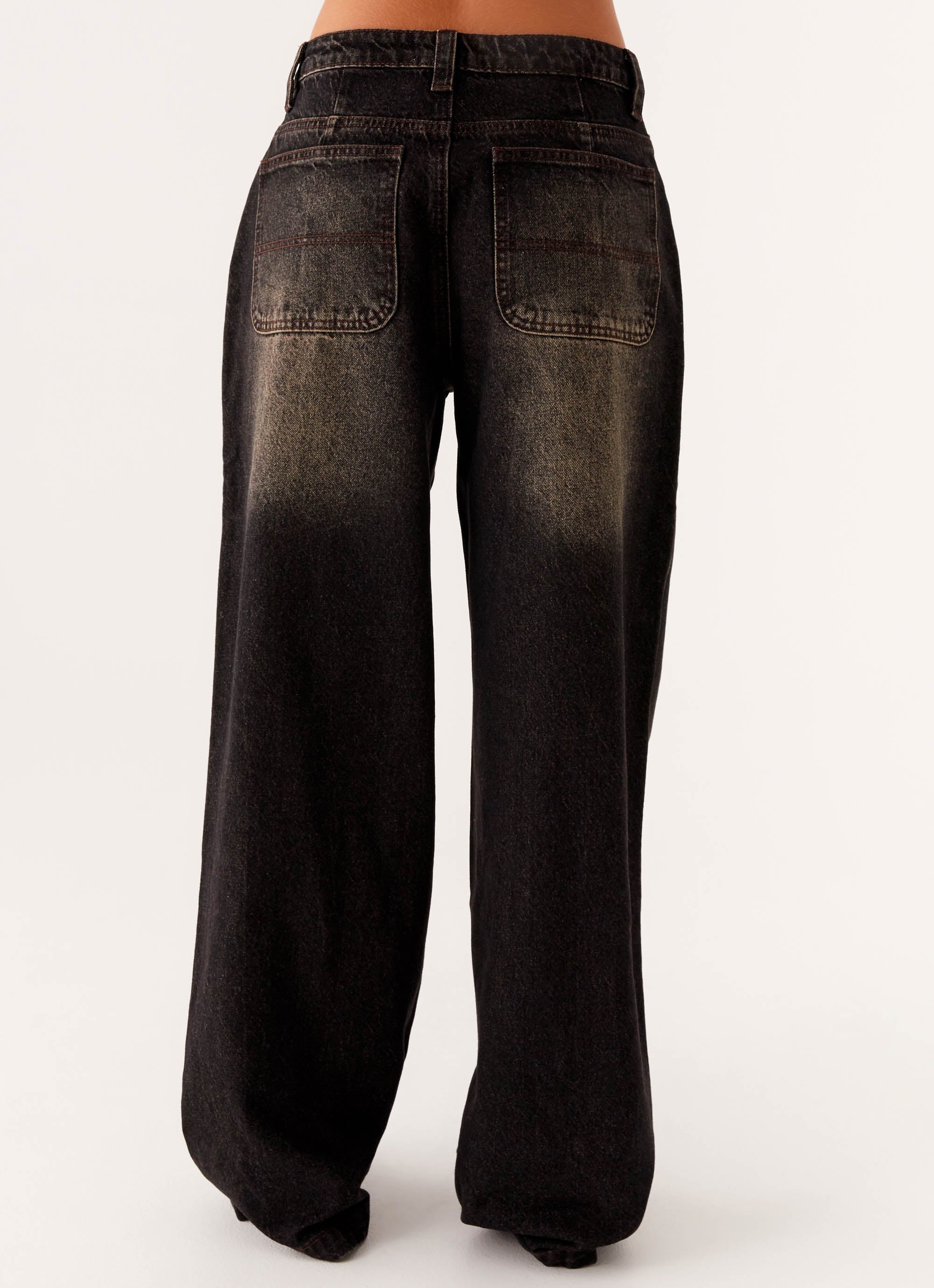 Pera Baggy Denim Jeans - Brown Wash