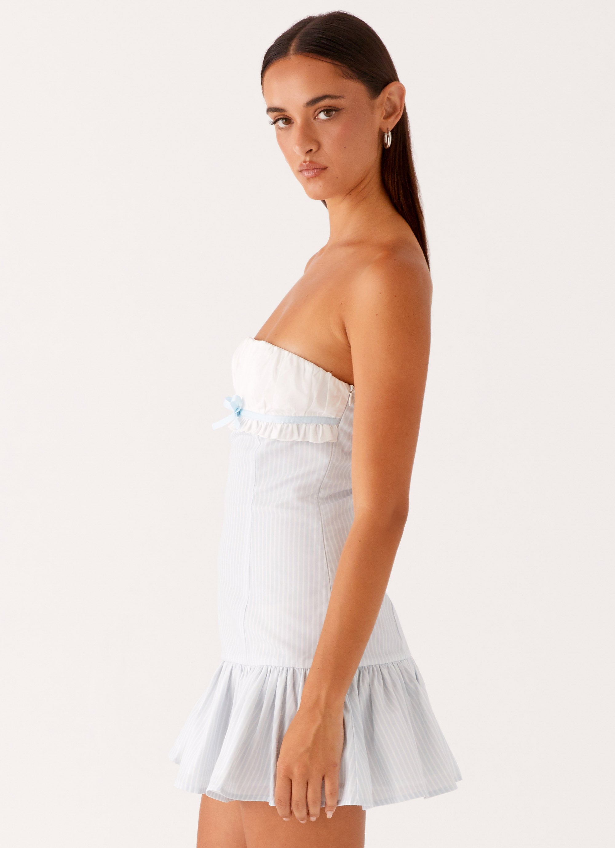 Purpose Mini Dress - Blue White Stripe