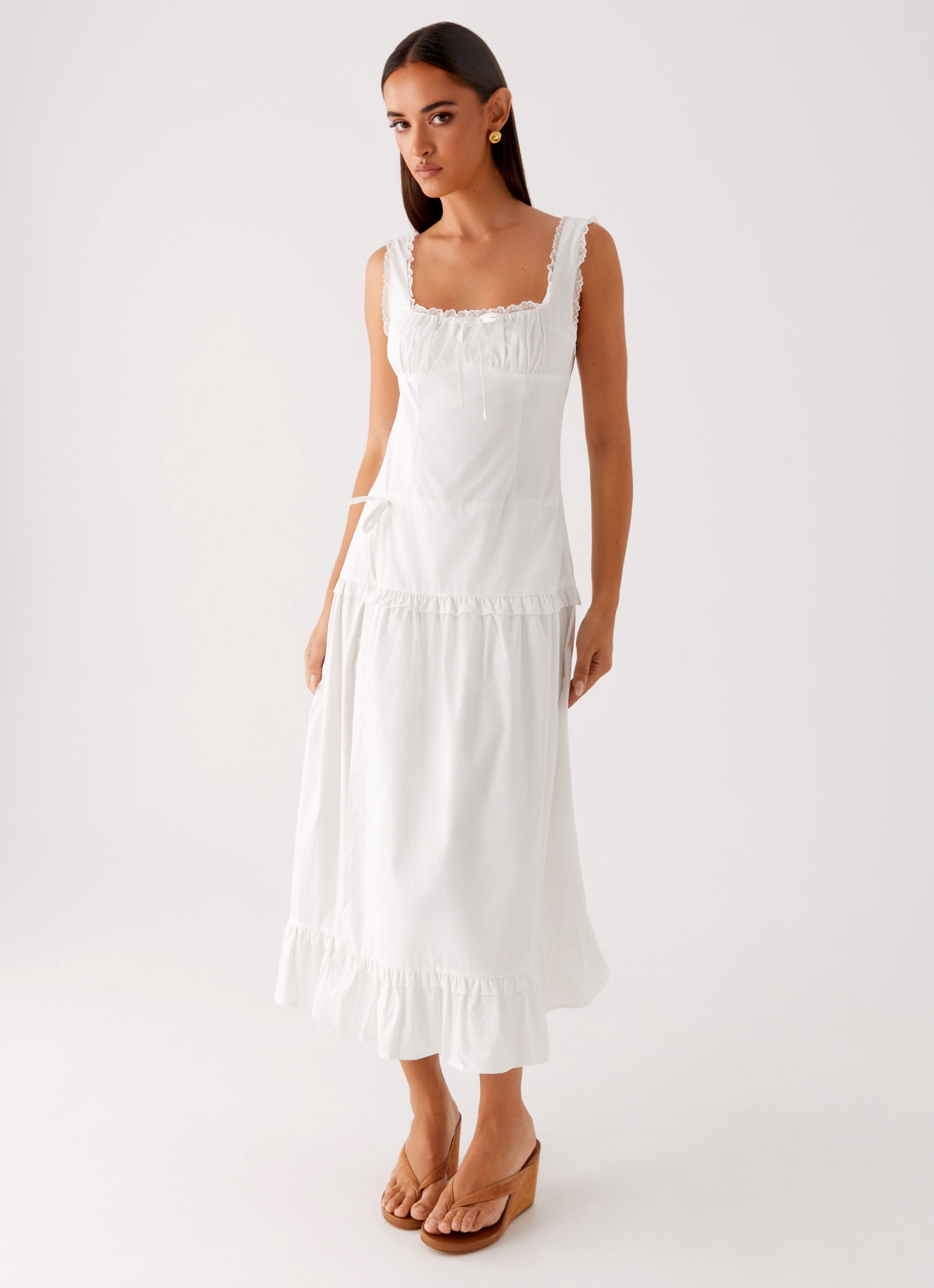 Quinn Midi Dress - White