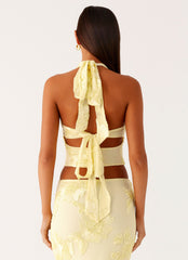 Radiate Halterneck Top - Yellow