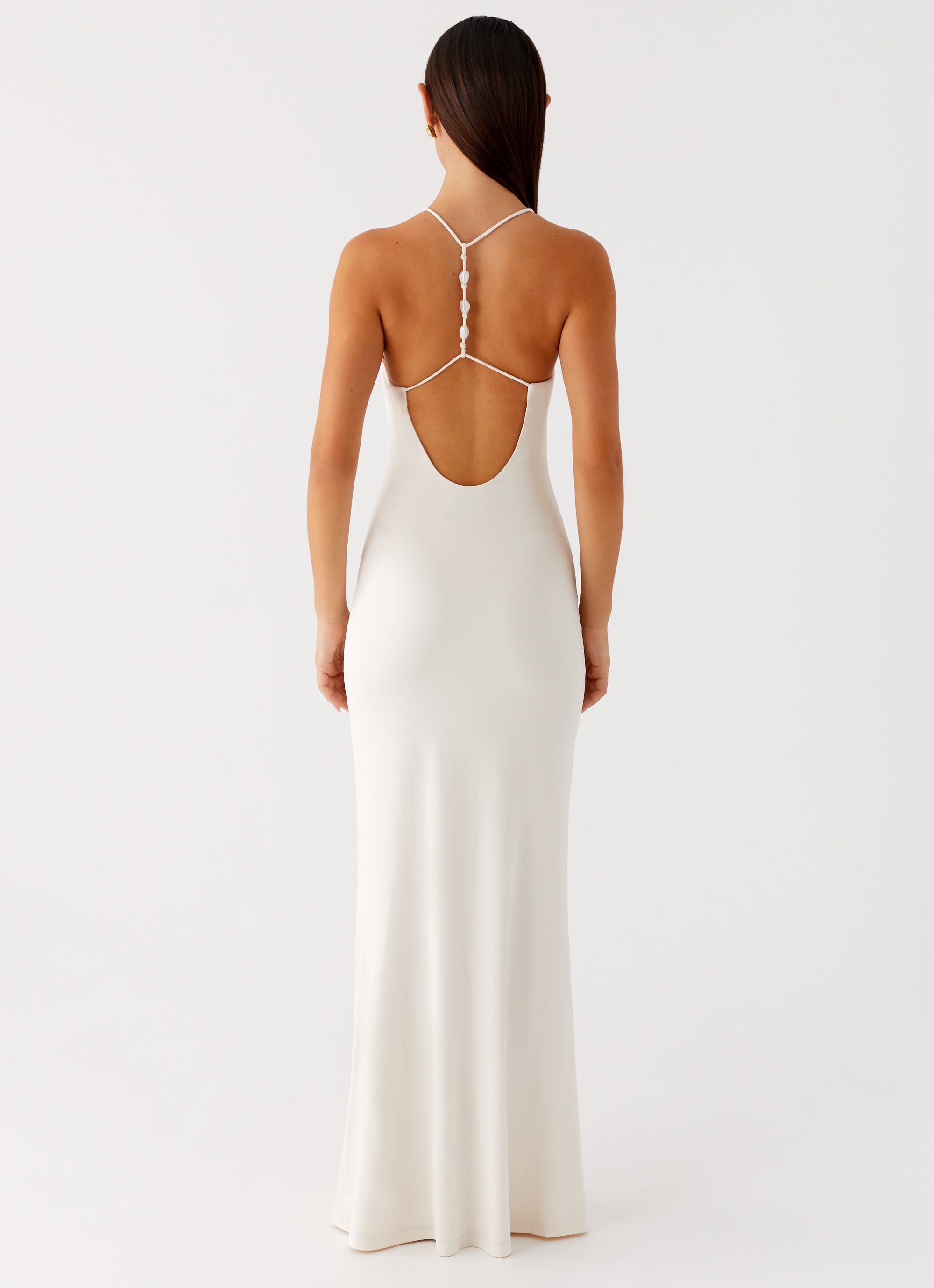 Raffa Pearl Maxi Dress - Ivory