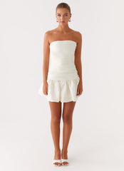 Ray Of Light Mini Dress - White