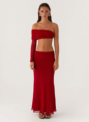 Rayne Maxi Skirt - Red