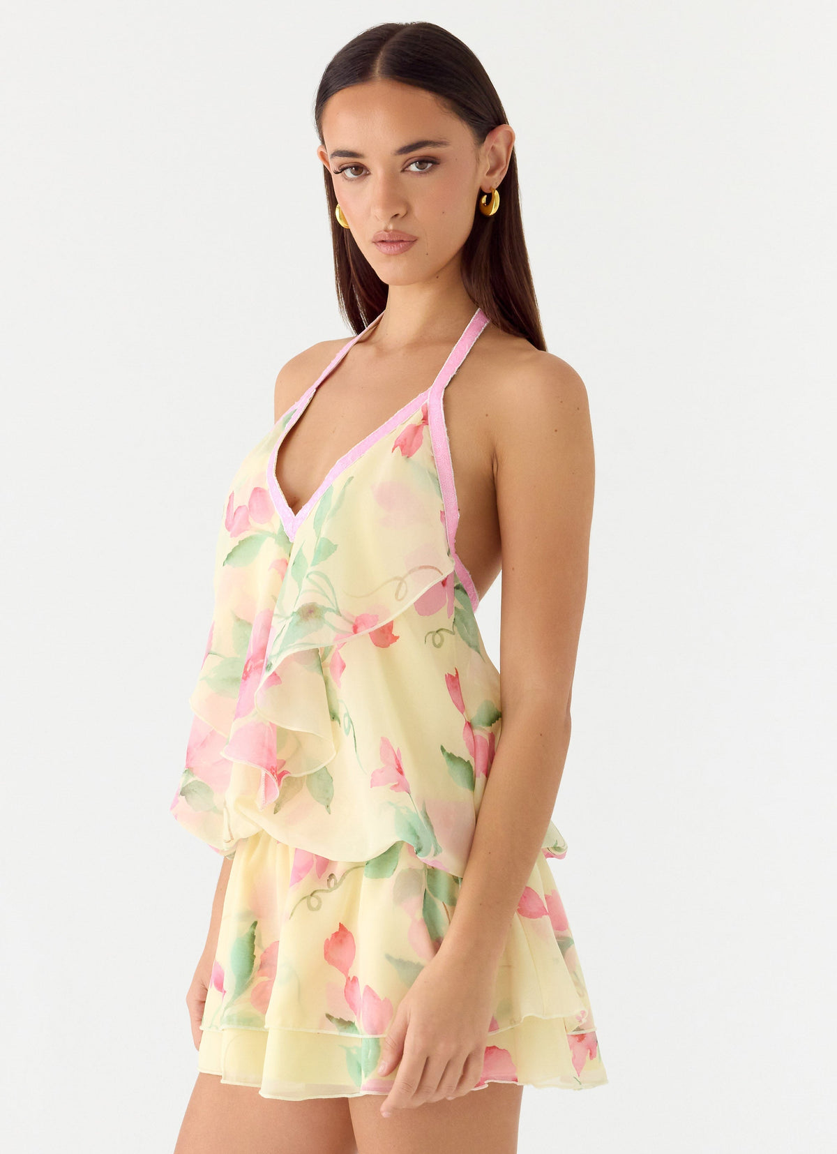 Read Your Mind Mini Dress - Lemon Soleil