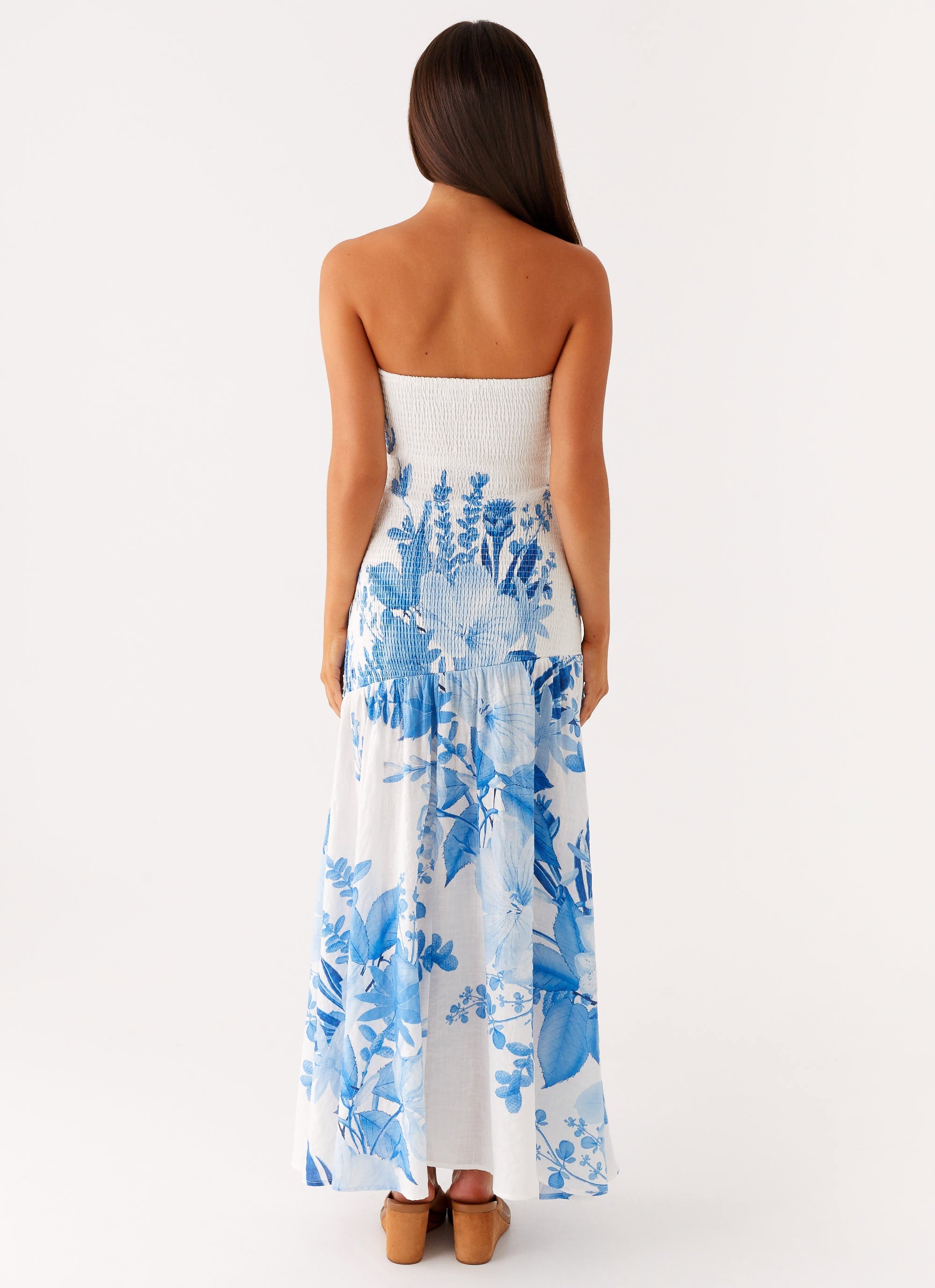 Rebecca Maxi Dress - Blue Floral Print