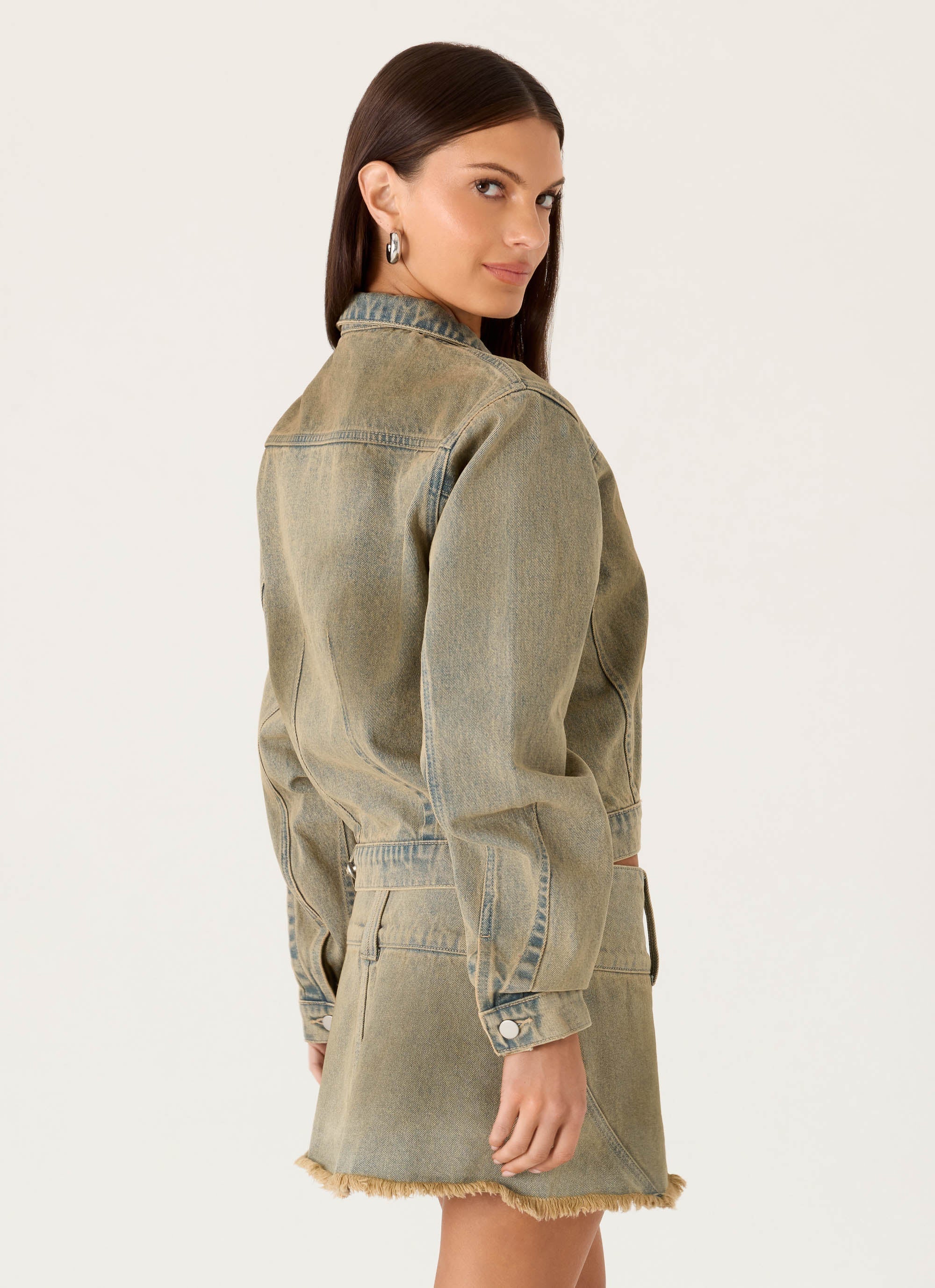 Roman Darts Jean Jacket - Vintage Tan Wash
