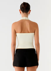 Scarla Halter Top - Yellow