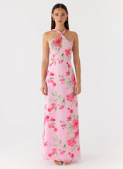 Serafim Chiffon Maxi Dress - Petal Soleil