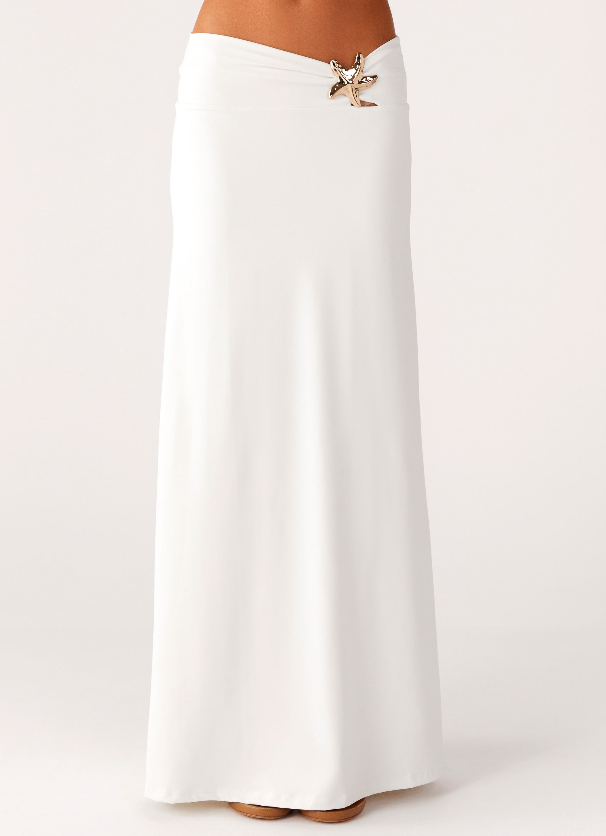 Shoreline Glow Maxi Skirt - Off White
