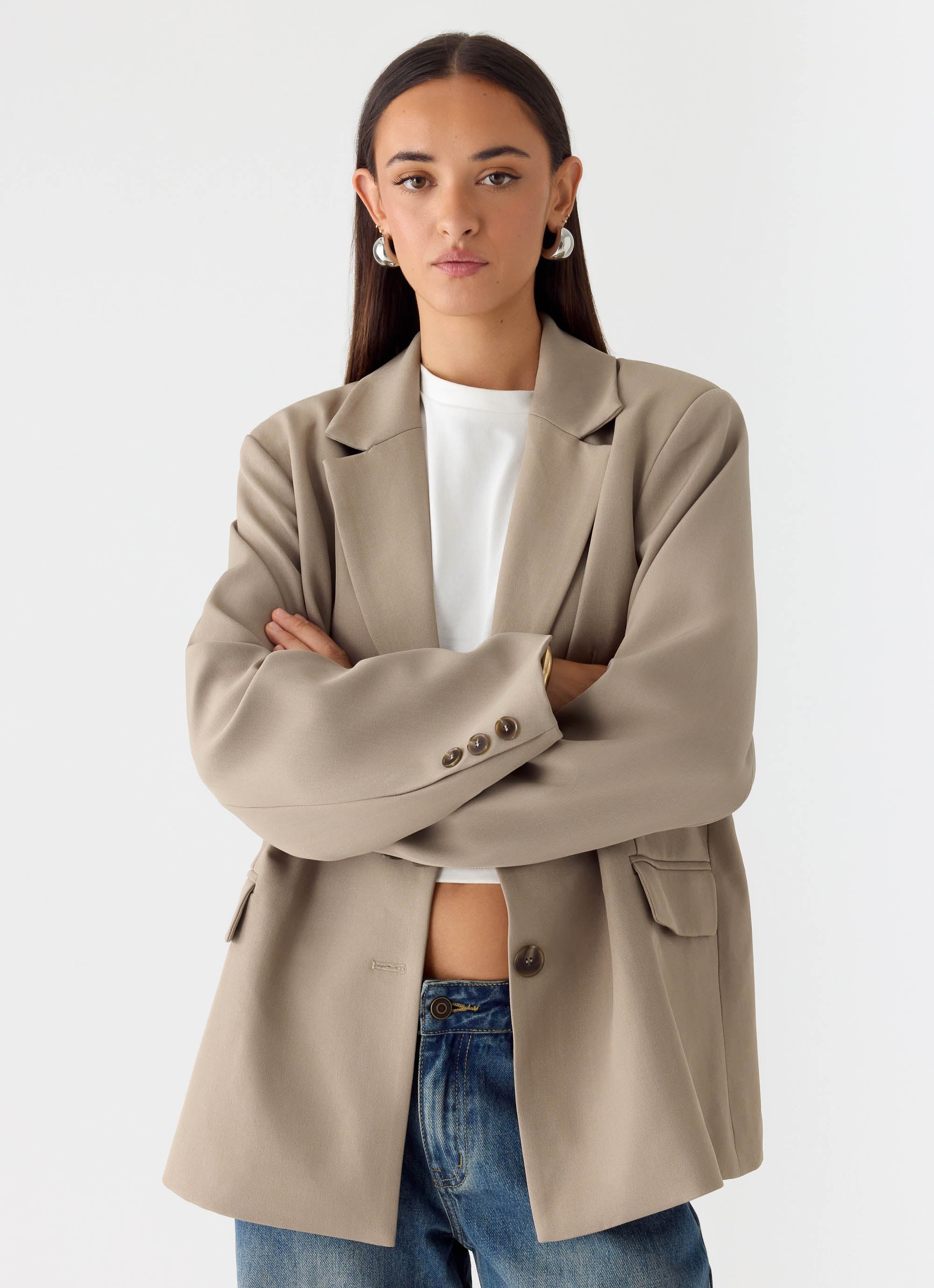 Sibel Blazer - Warm Grey