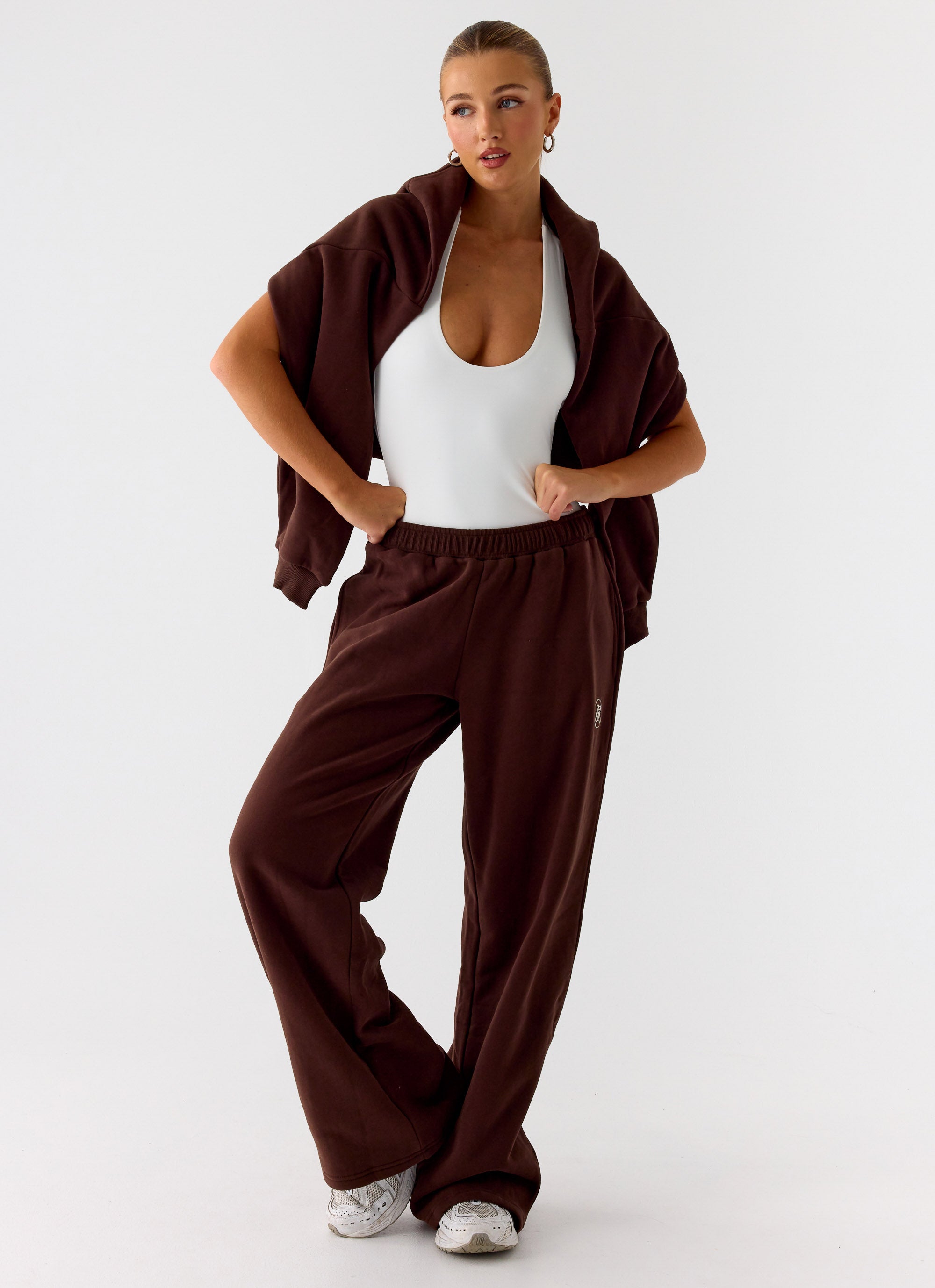 Signature Low Rise Sweatpants - Chocolate