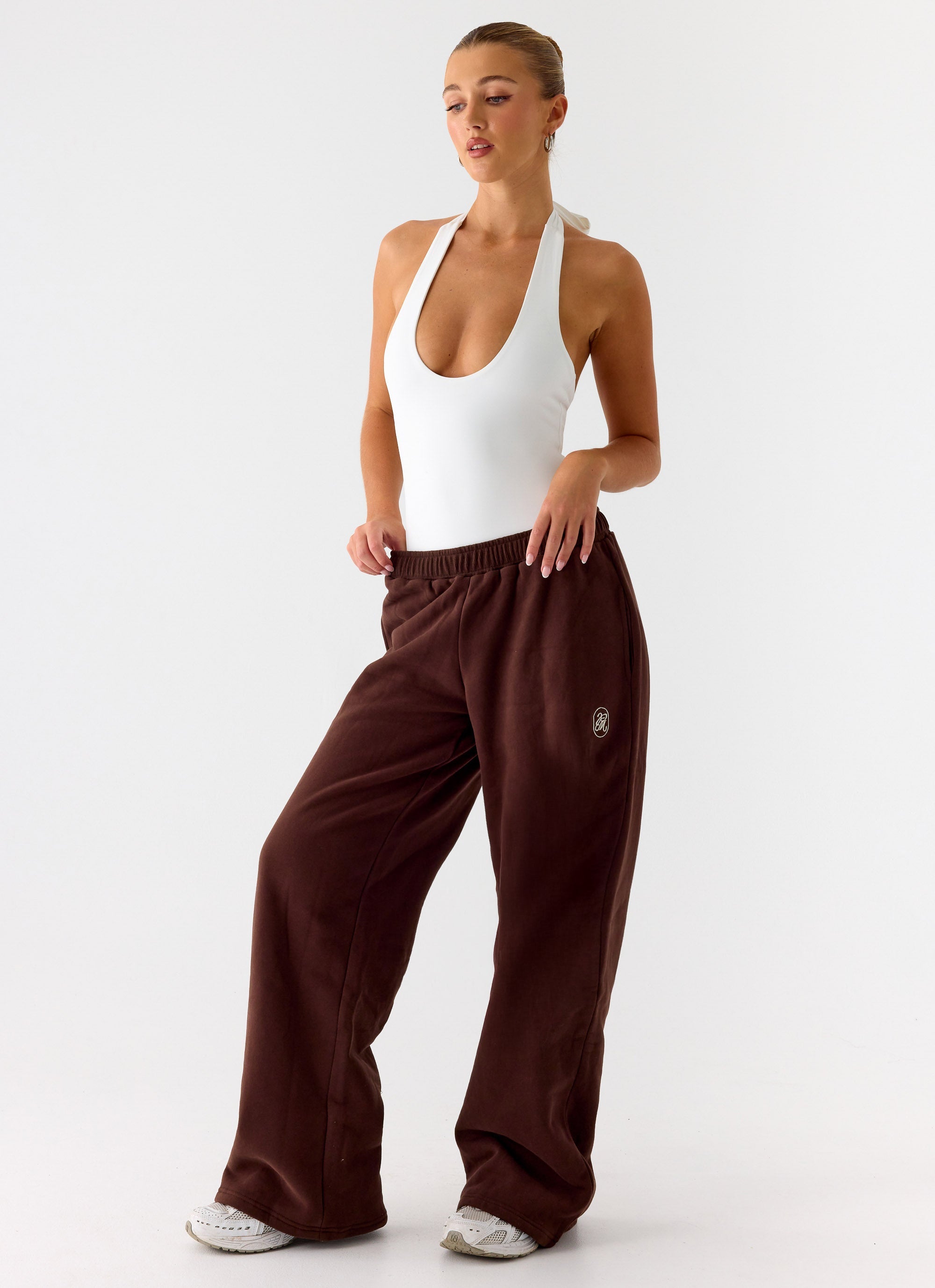 Signature Low Rise Sweatpants - Chocolate