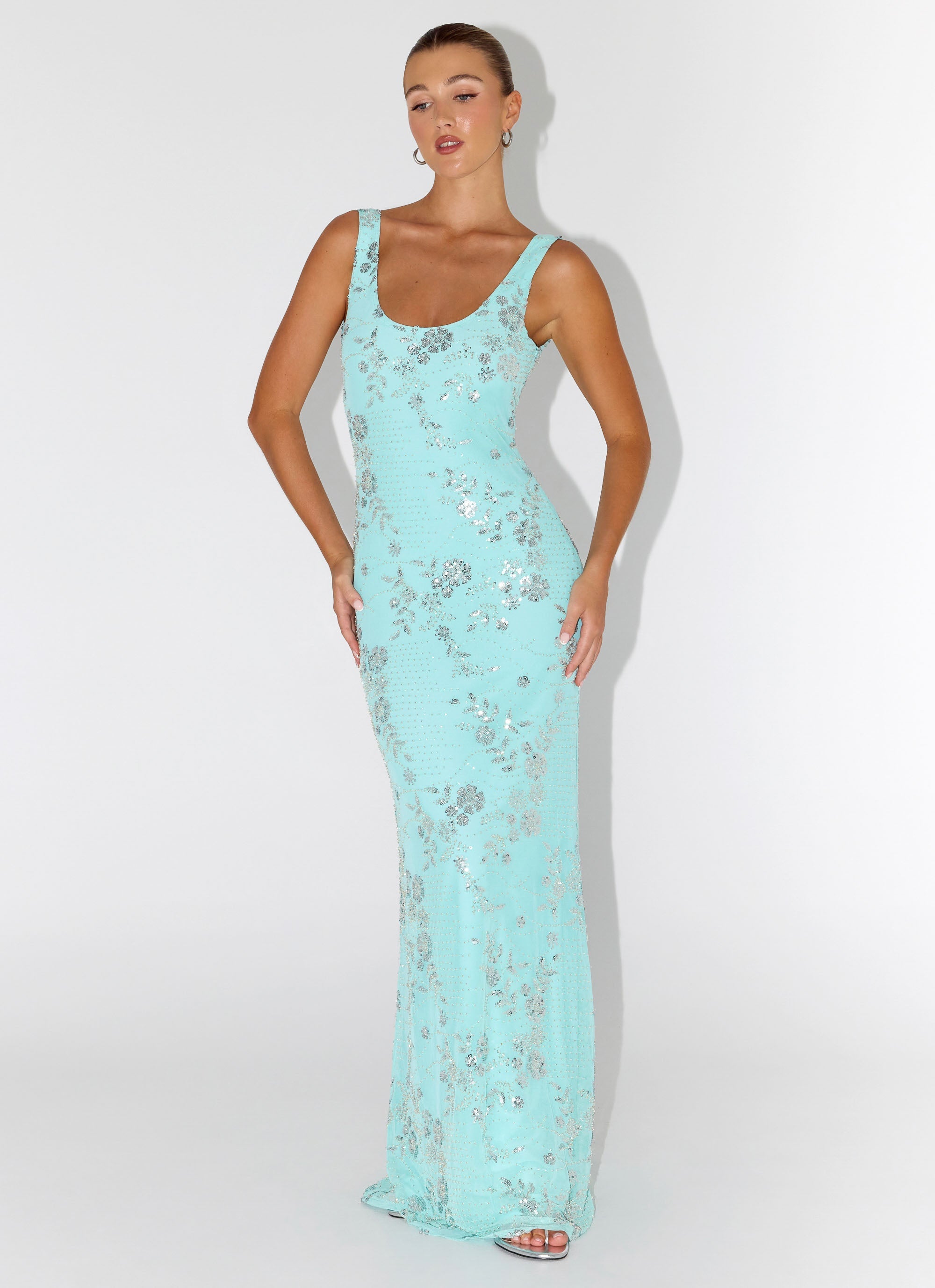 Silvana Maxi Dress - Aqua