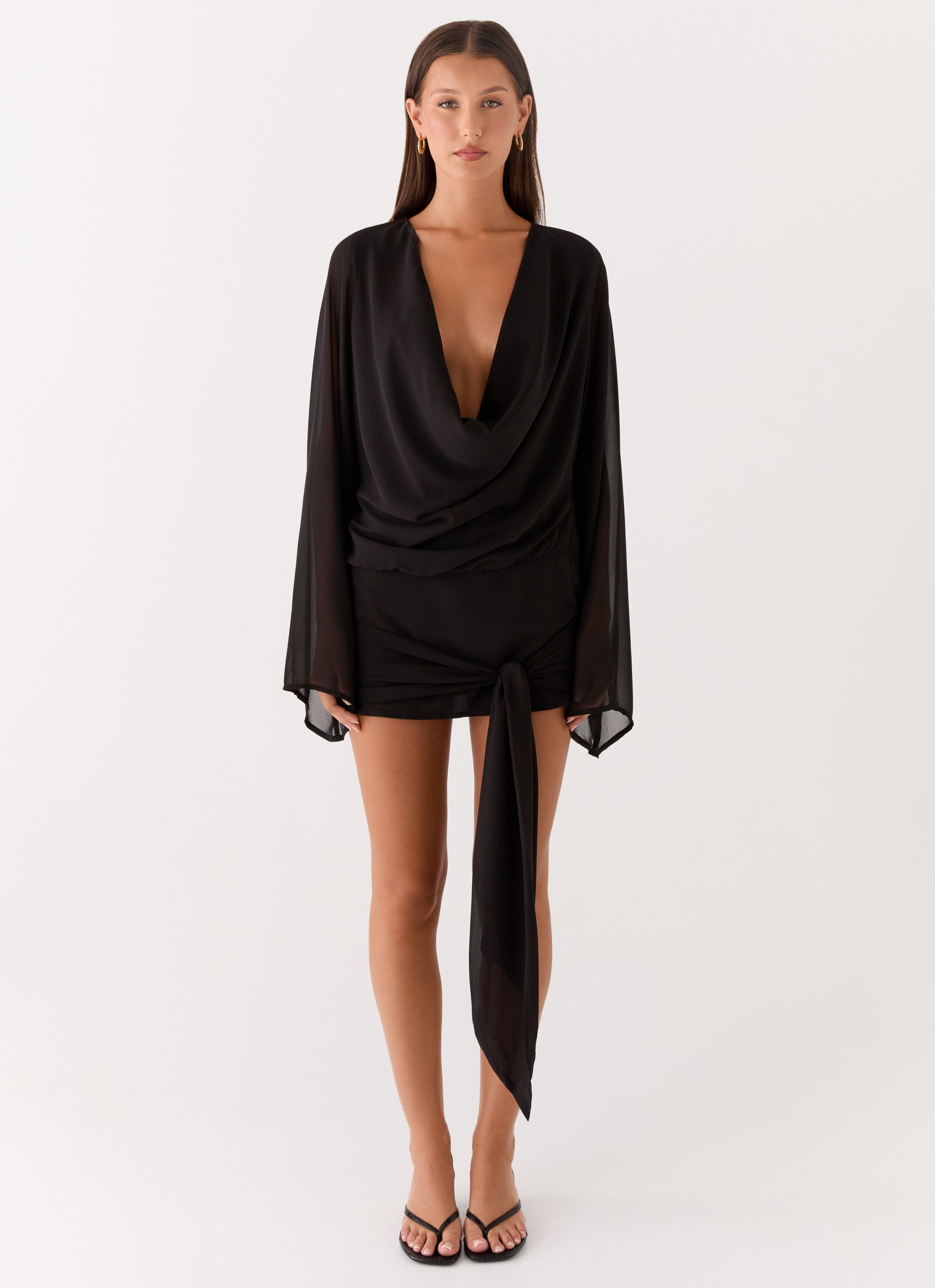 Sorrel Long Sleeve Mini Dress - Black