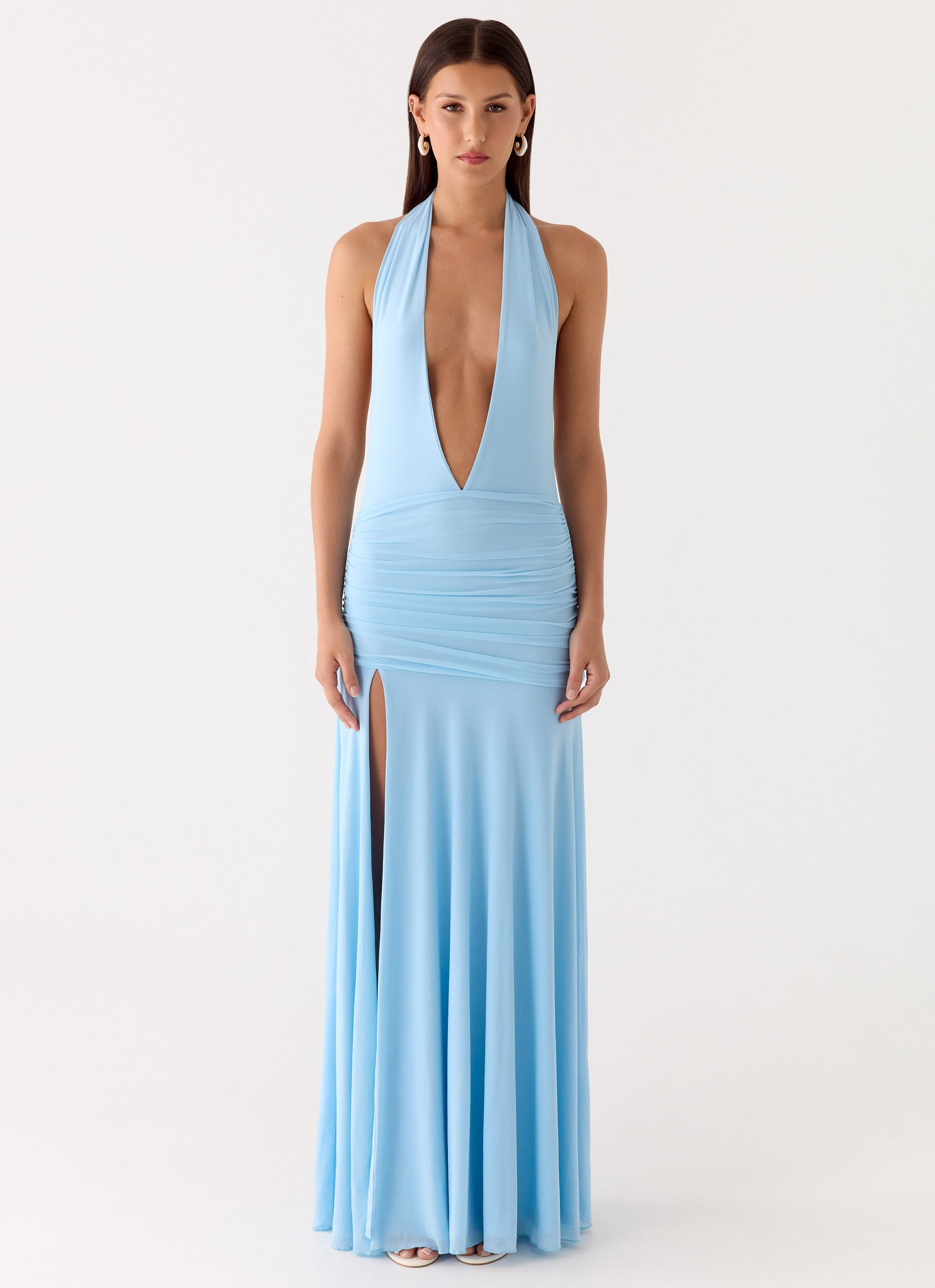 Sorrento Sunsets Maxi Dress - Ice Blue