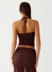 Sparkling Night Top - Chocolate