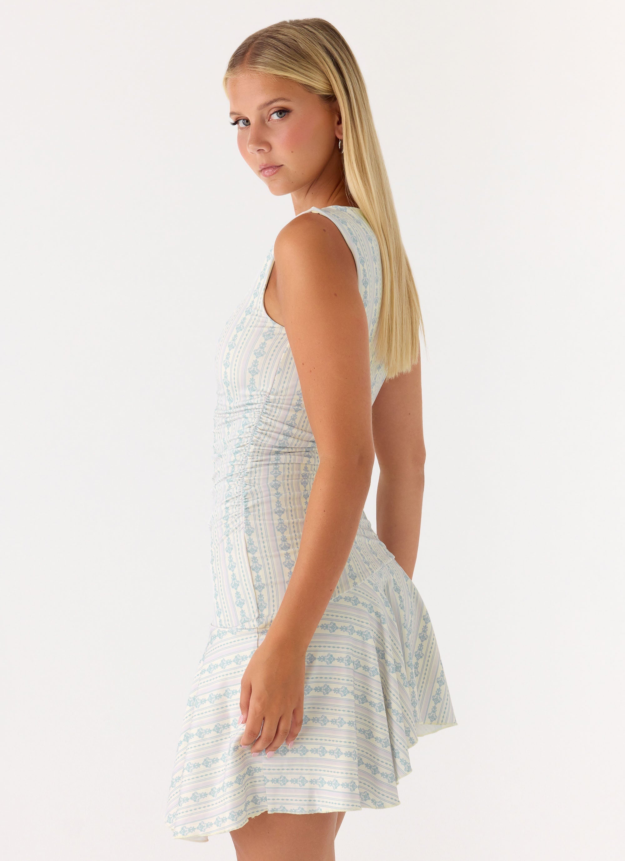 Summer Delight Mini Dress - Vintage Stripe