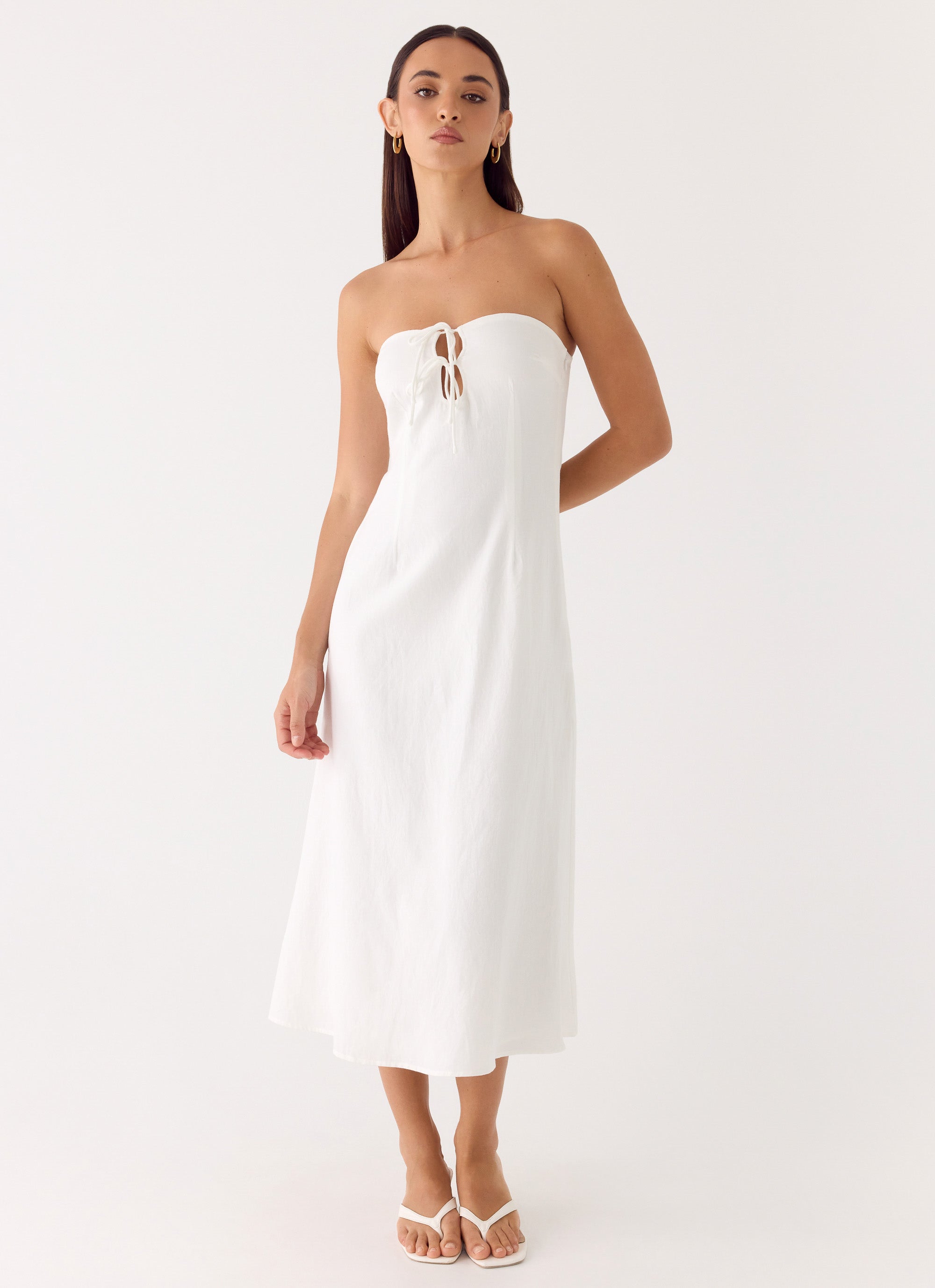 Sun Searching Midi Dress - White