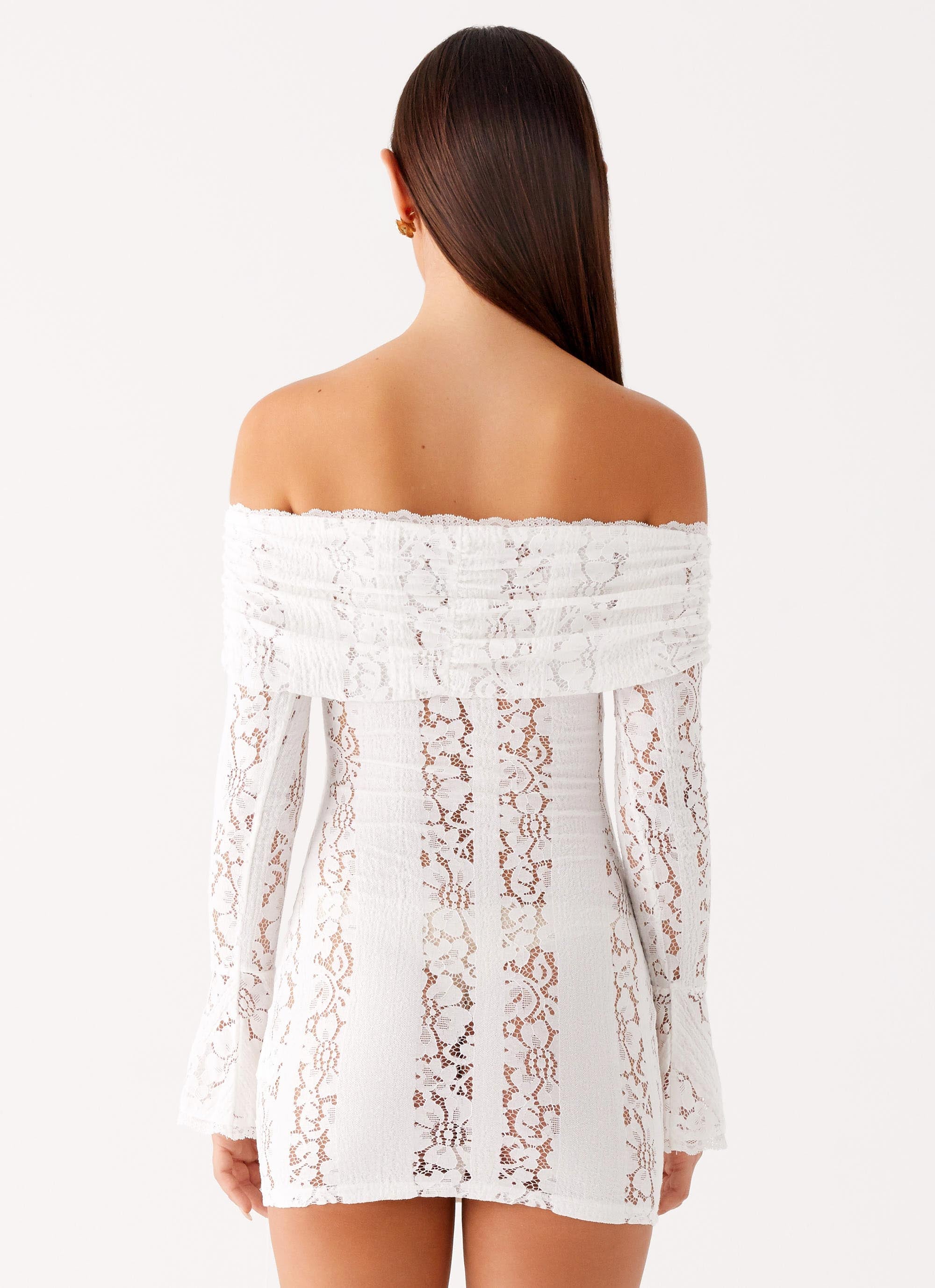 Syvanna Lace Mini Dress - White