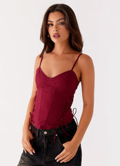 Tallie Corset Top - Red